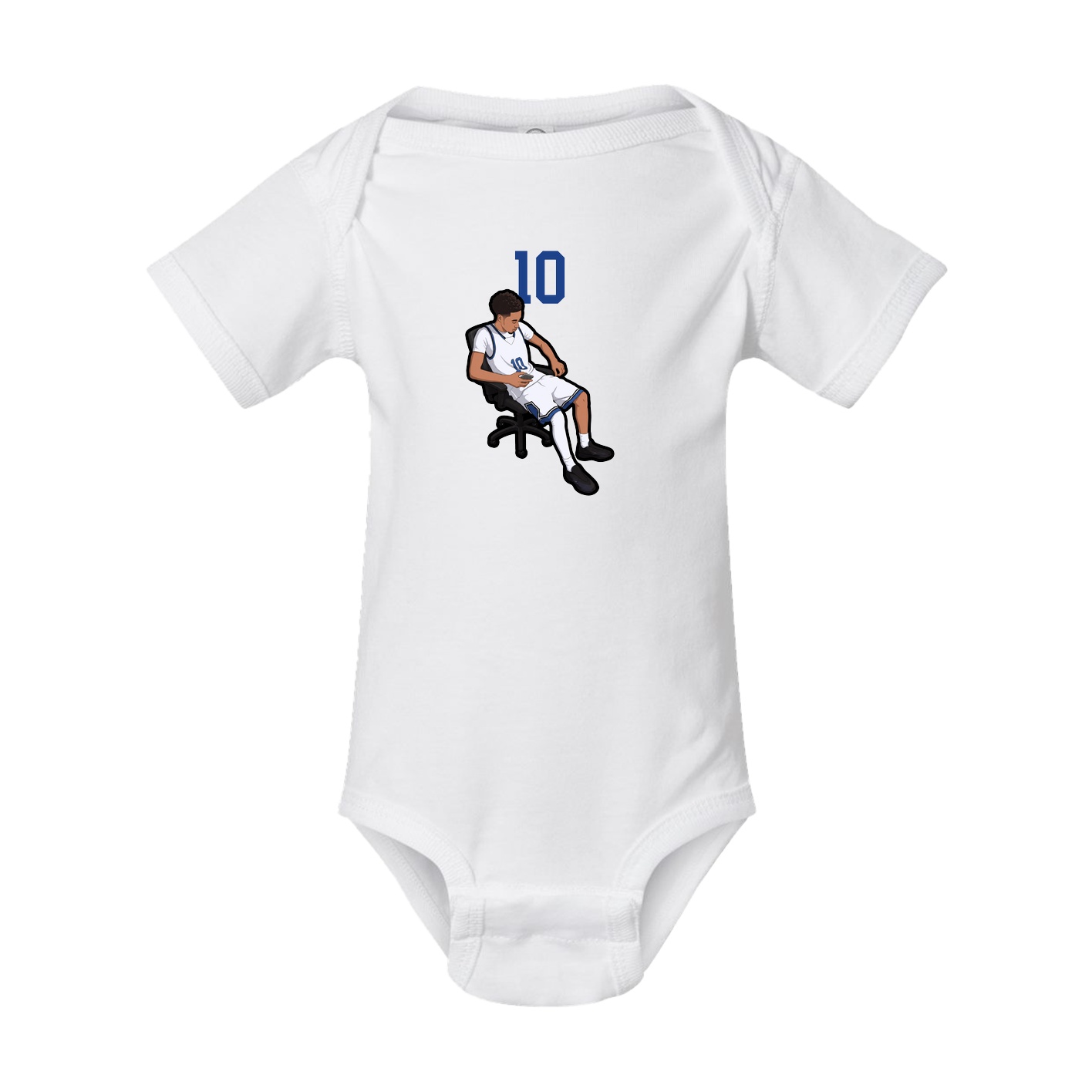 Baby Onesie — Number Top in White