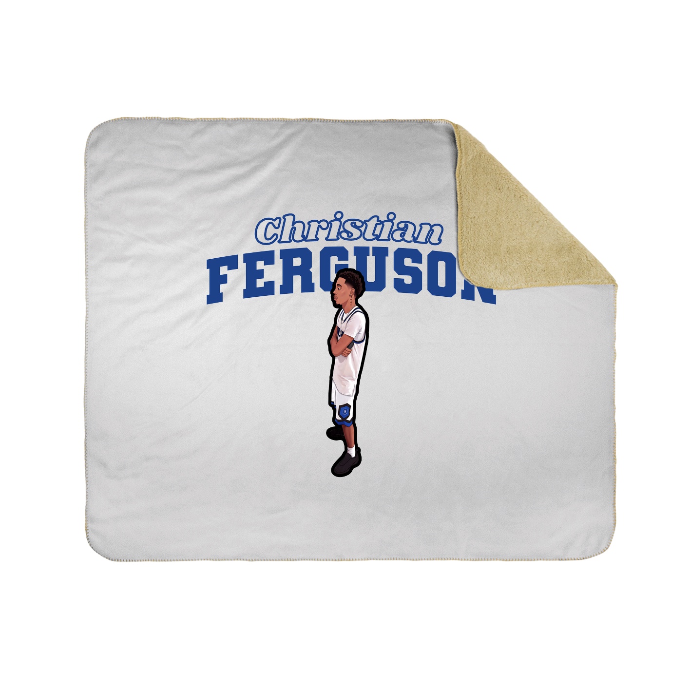 Throw Blanket — Name Arch in White
