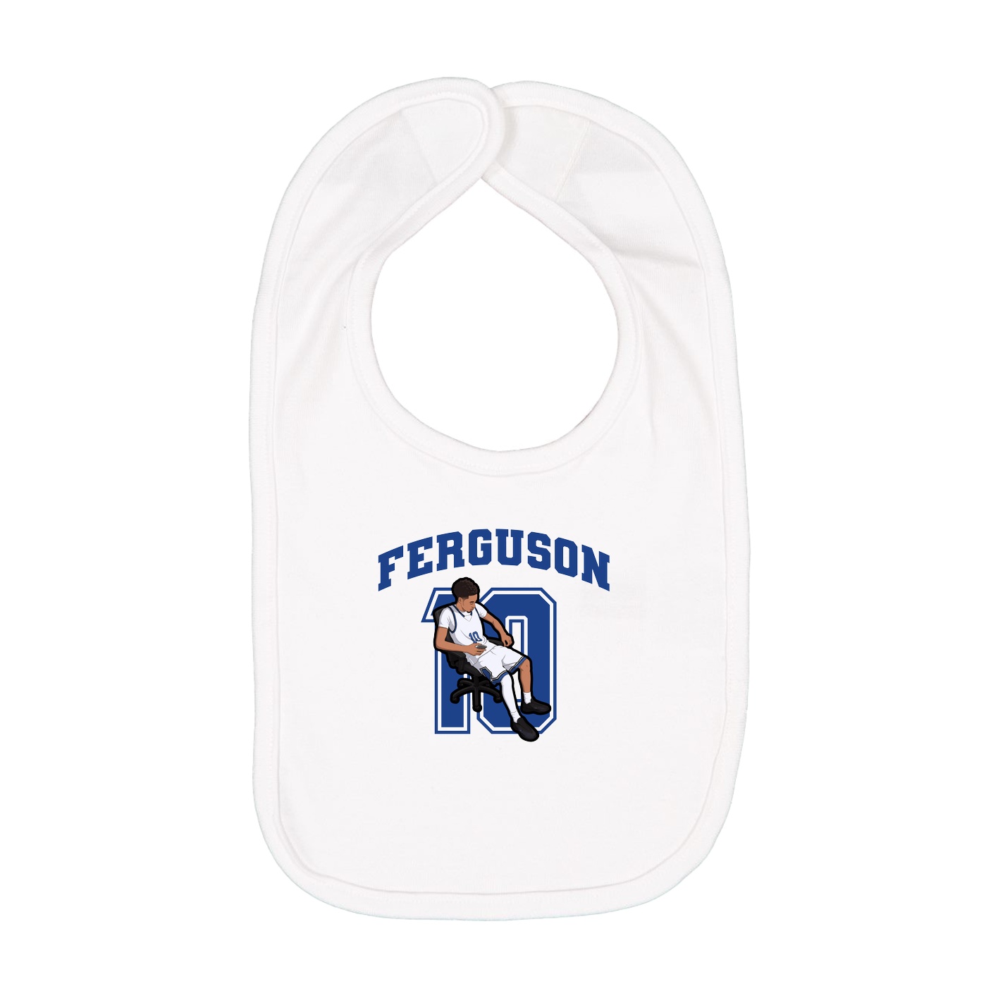 Infant Bib — Number in White