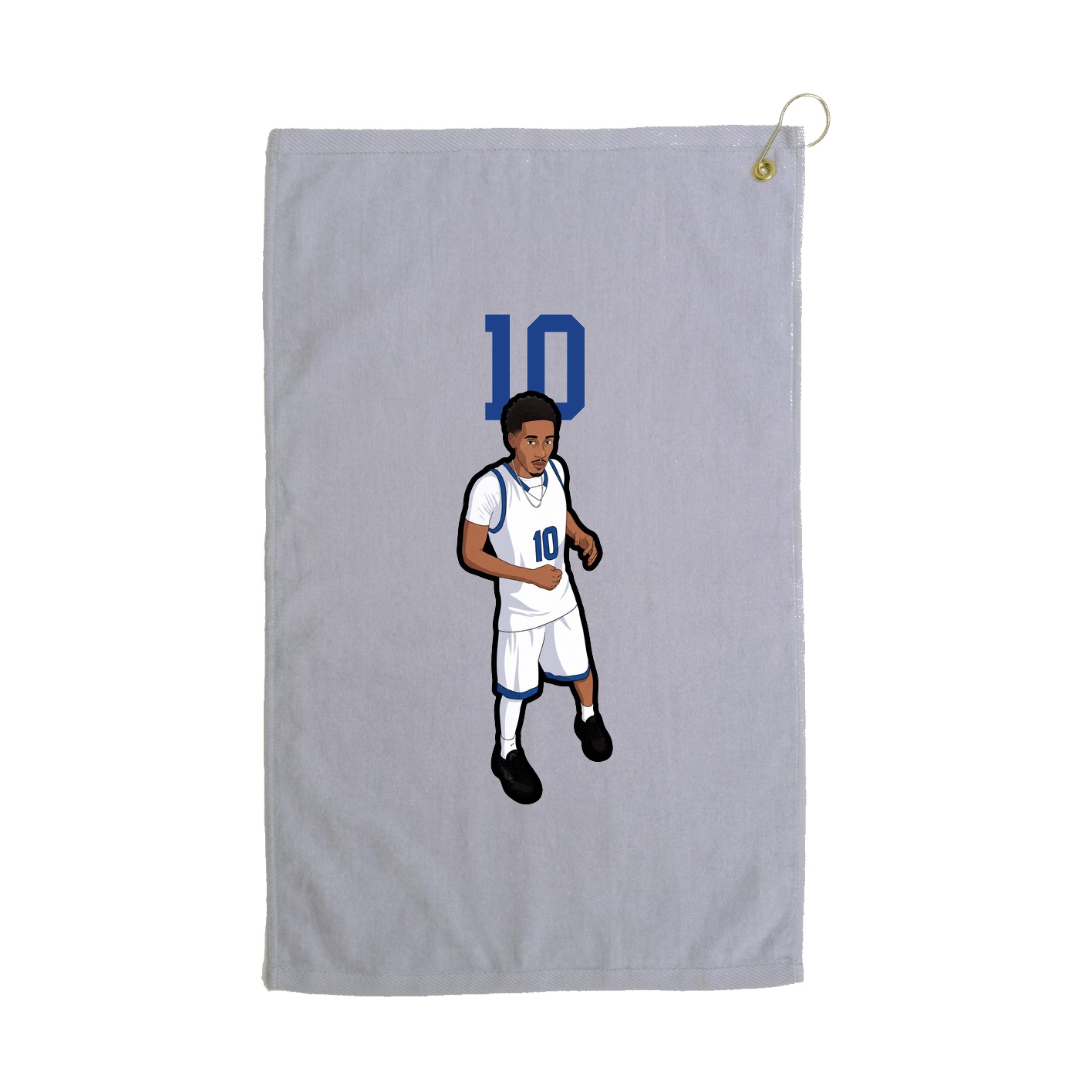Golf Towel — Number Top in Grey