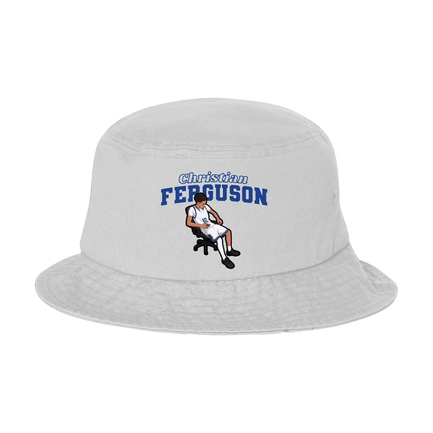 Bucket Cap — Name Arch in White