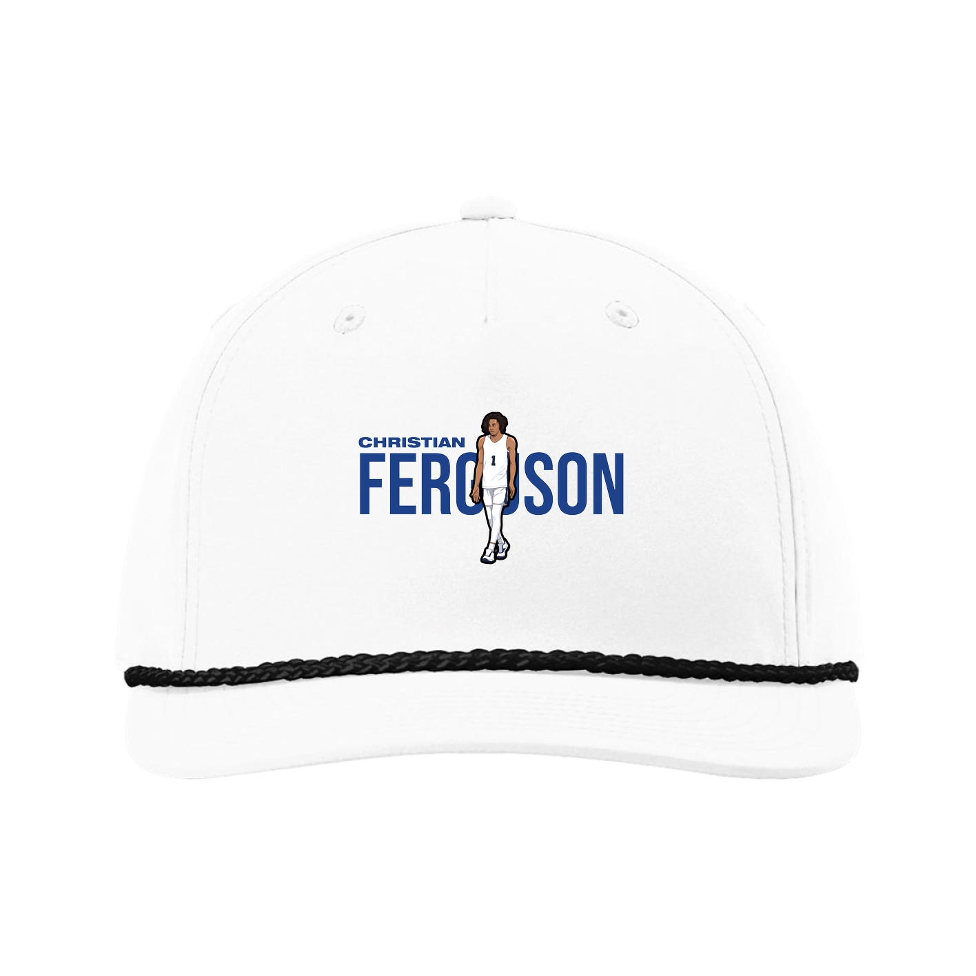 Five-Panel Classic Rope Cap — Player Name in White