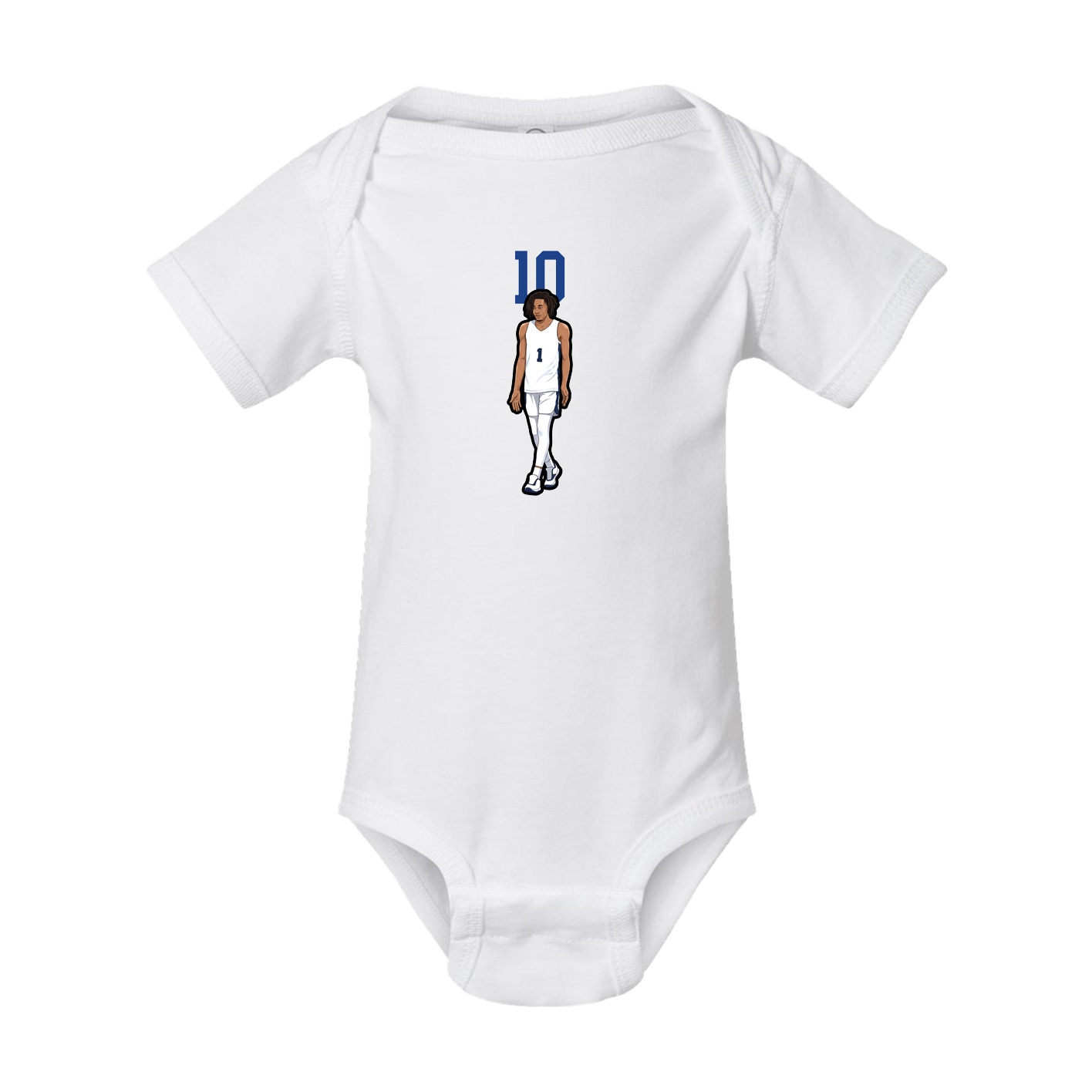 Baby Onesie — Number Top in White