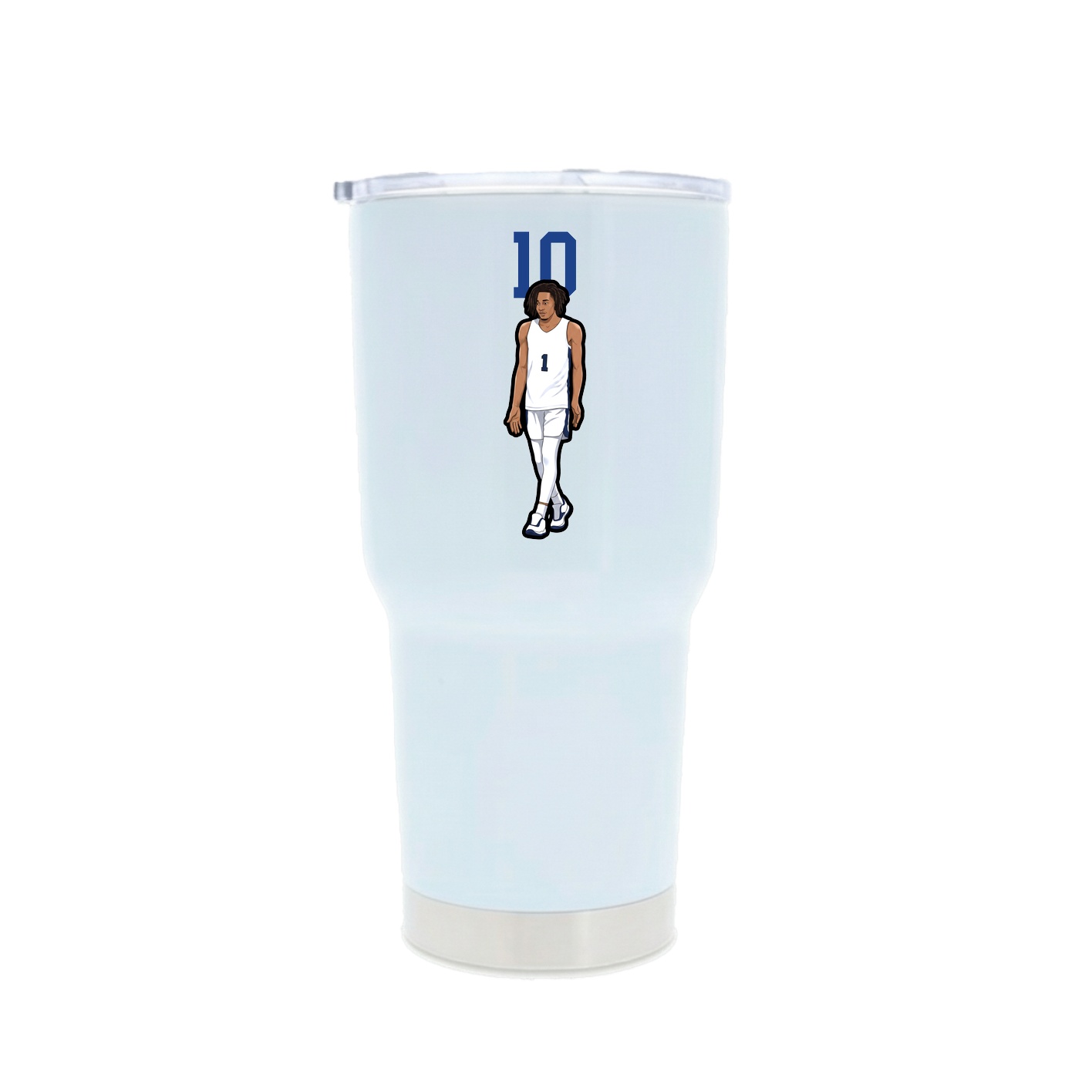 30oz Stainless Steel Tumbler — Number Top in White