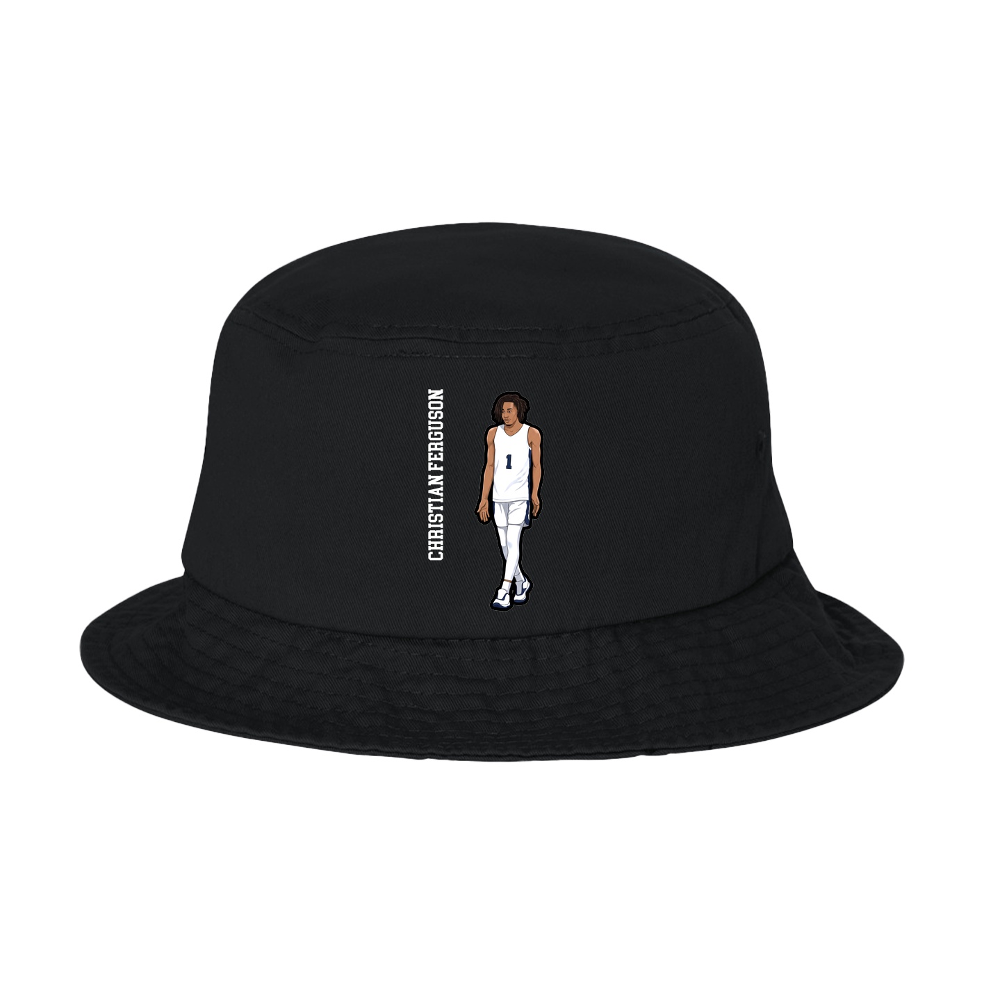 Bucket Cap — Name Vertical in Black