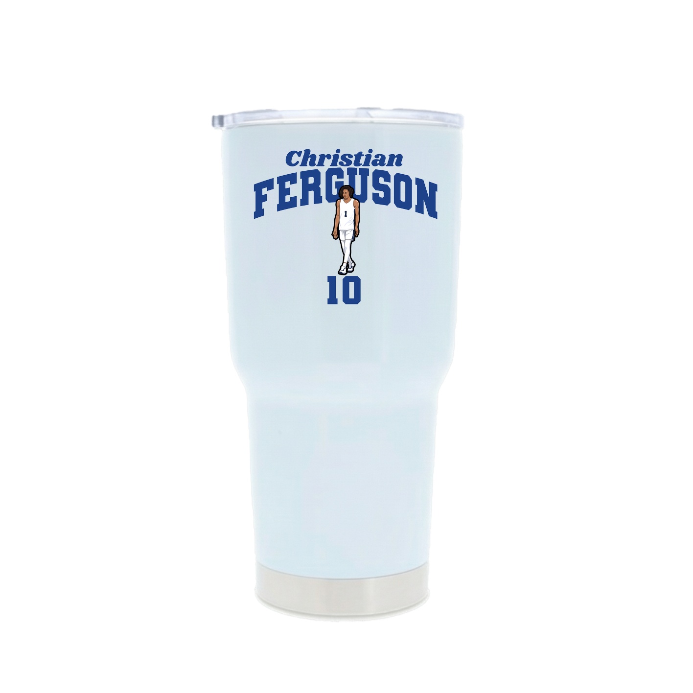 30oz Stainless Steel Tumbler — Signature Arch in White
