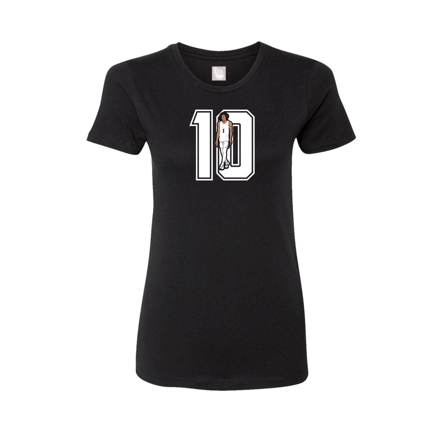 Womens Tee — Number in Black