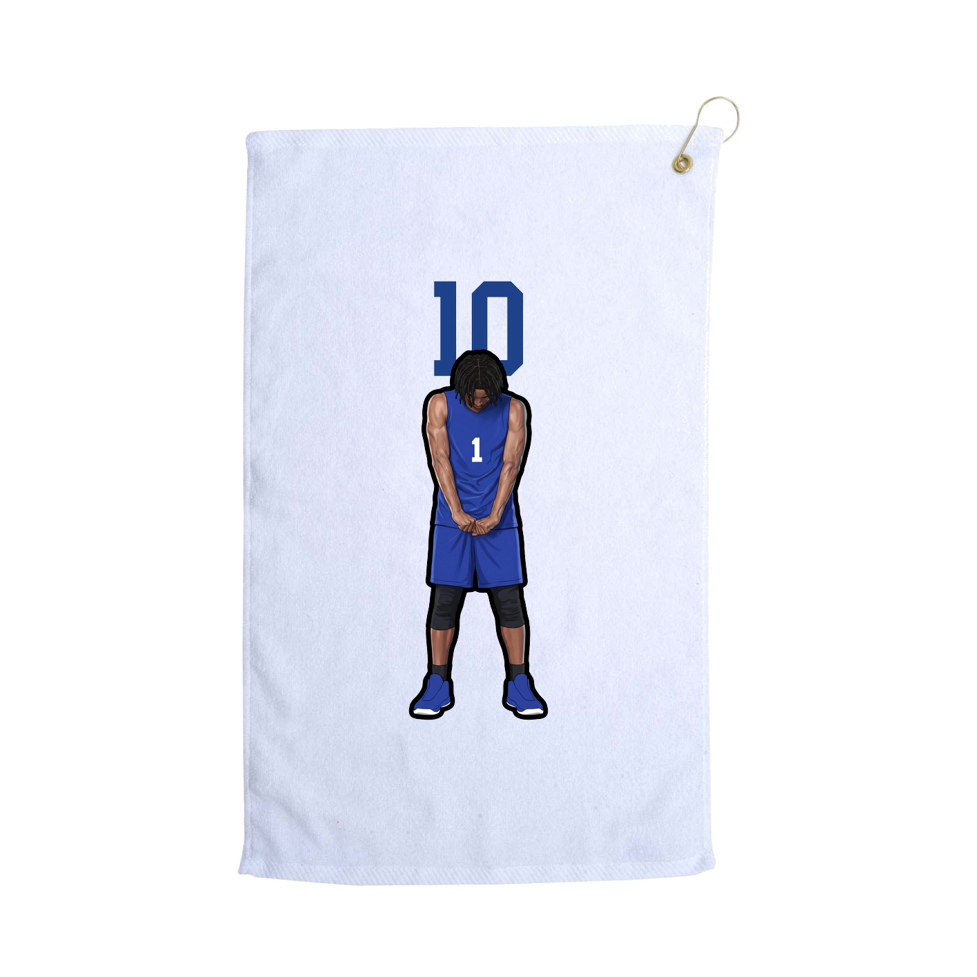 Golf Towel — Number Top in White