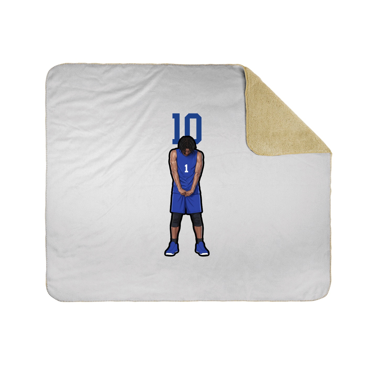 Throw Blanket — Number Top in White