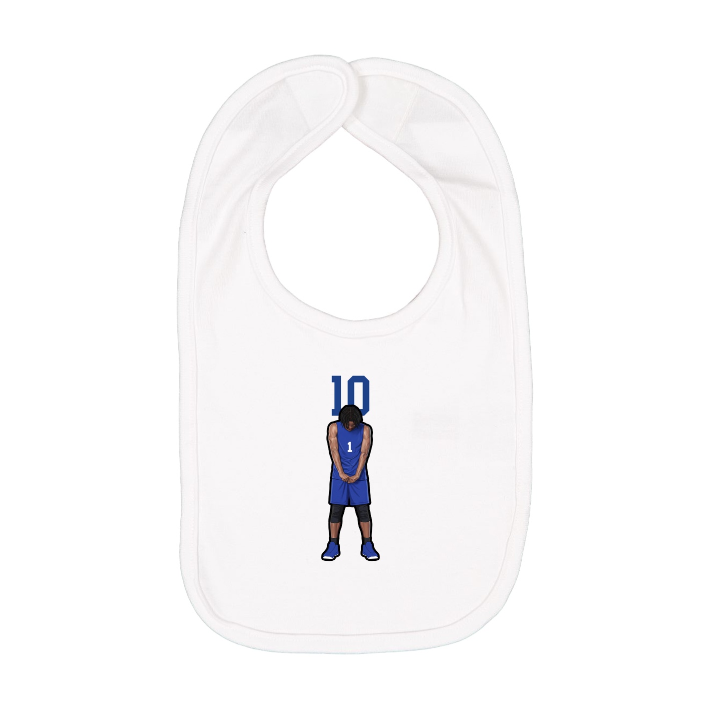 Infant Bib — Number Top in White