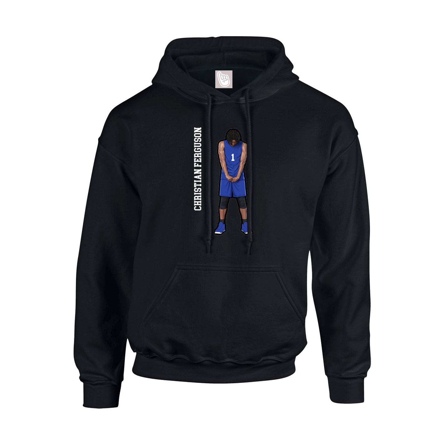 Youth Hoodie — Name Vertical in Black
