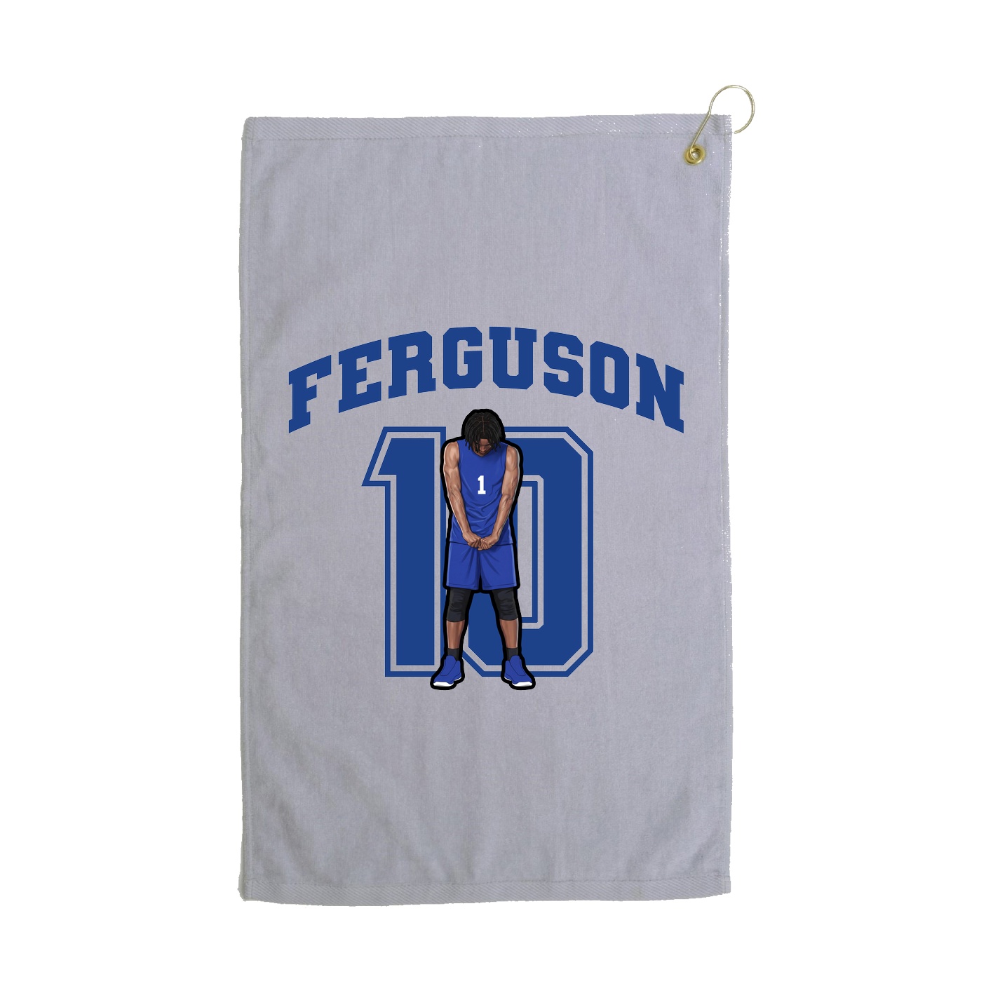 Golf Towel — Number in Grey