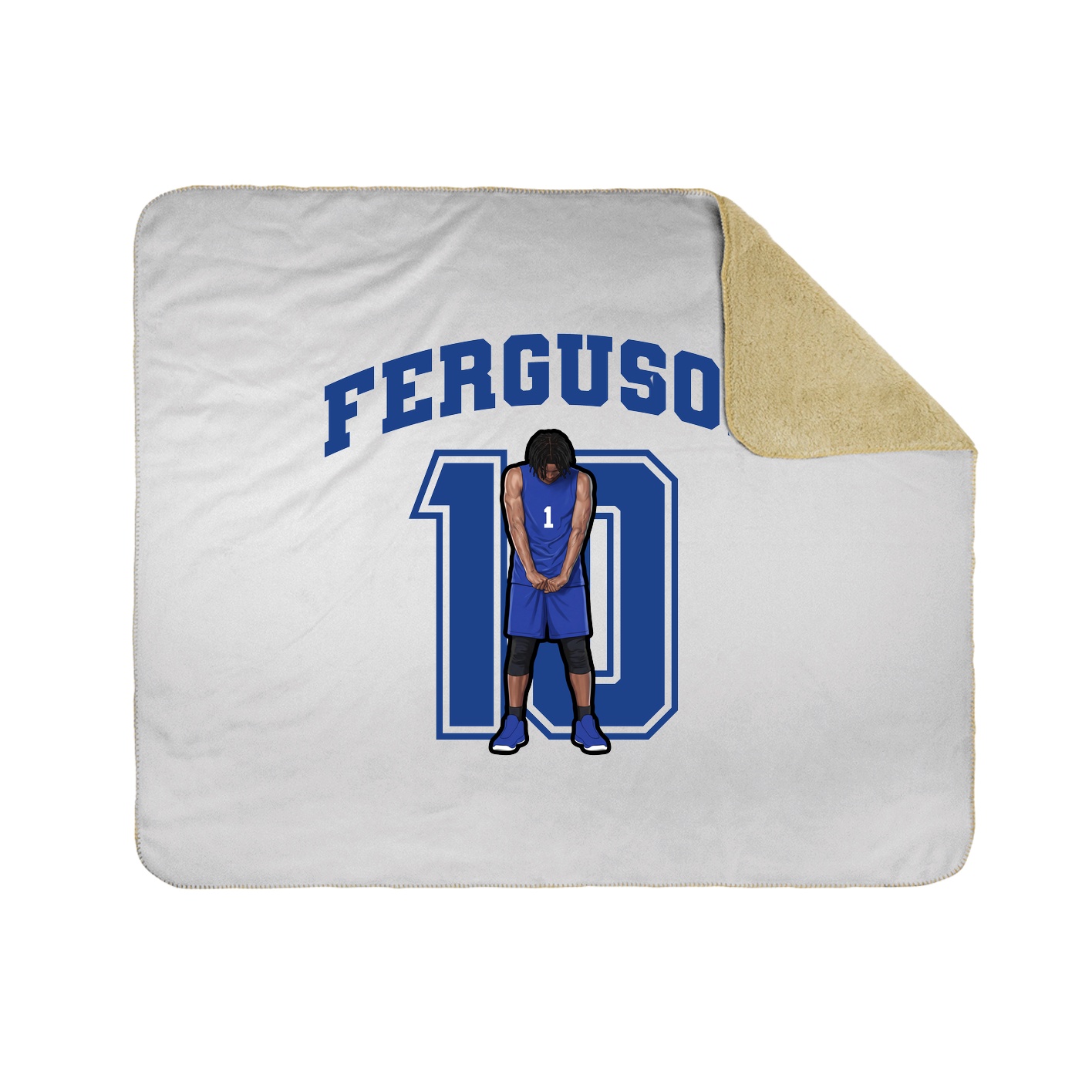 Throw Blanket — Number in White