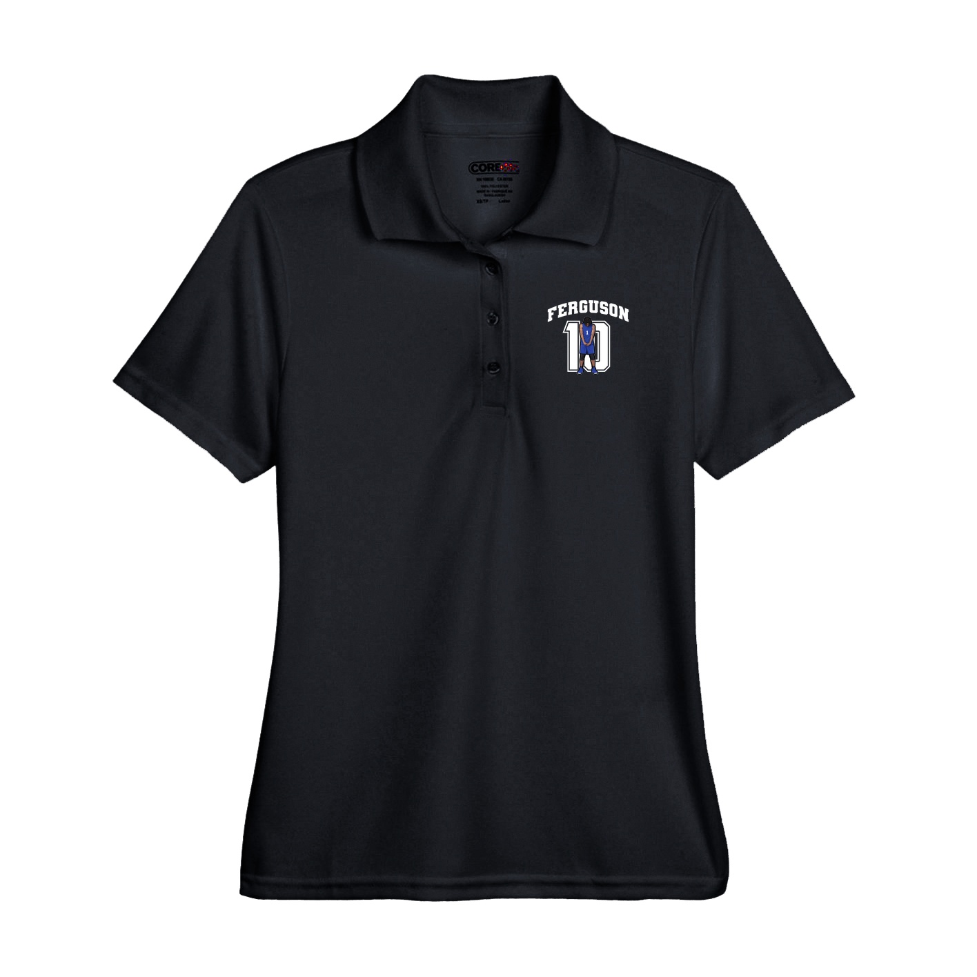 Performance Polo — Number in Black