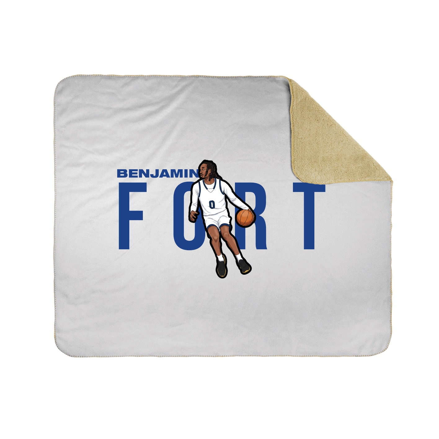 Throw Blanket — Player Name in White