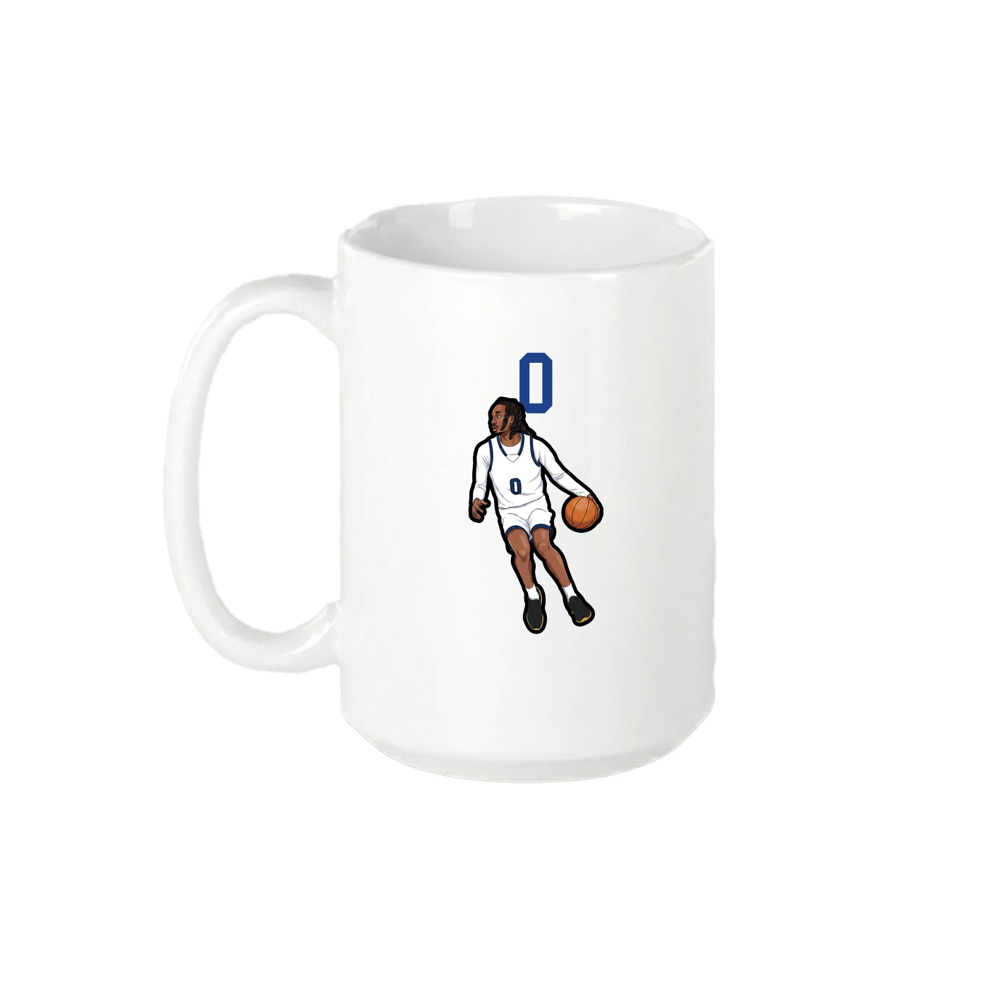 15oz Coffee Mug — Number Top in White