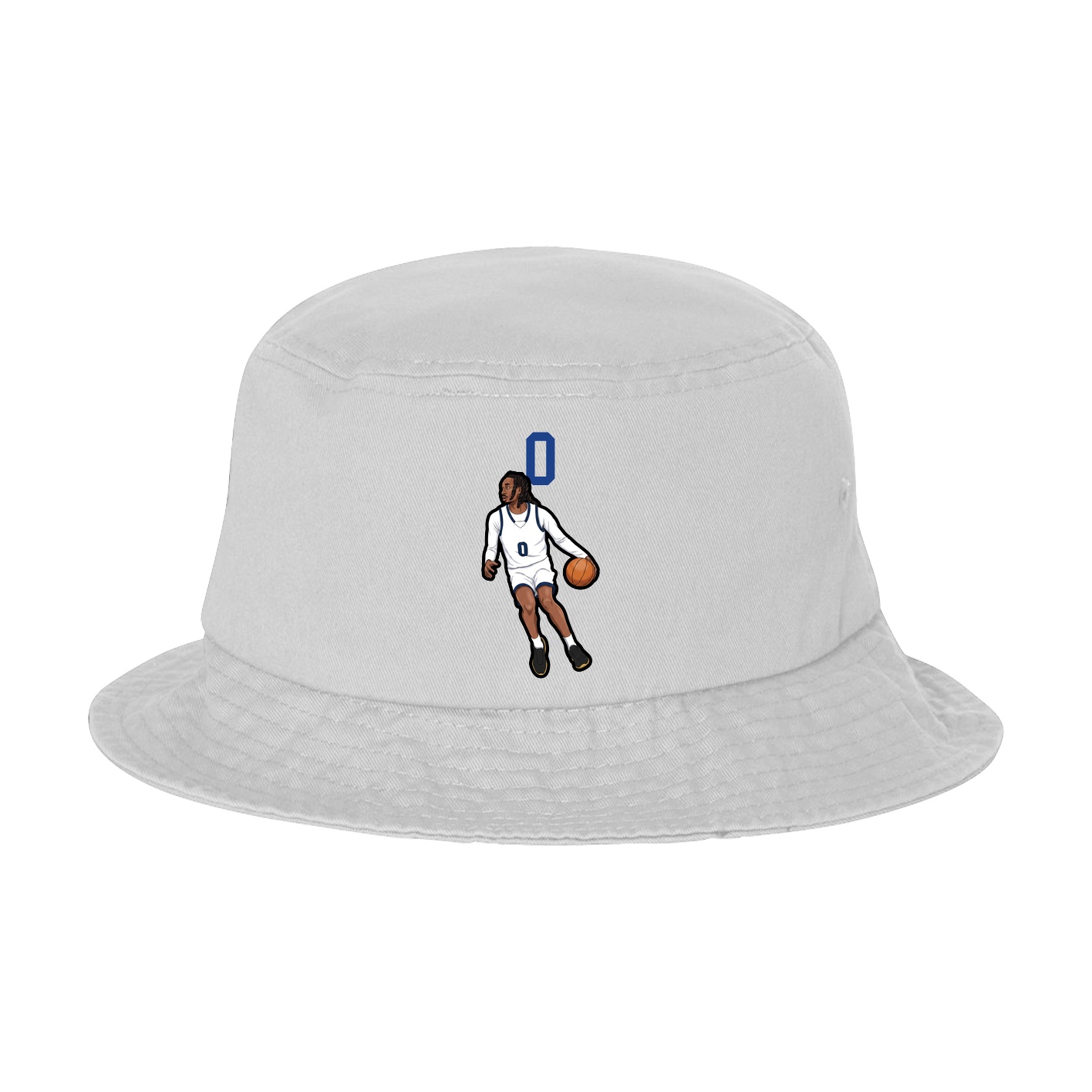 Bucket Cap — Number Top in White