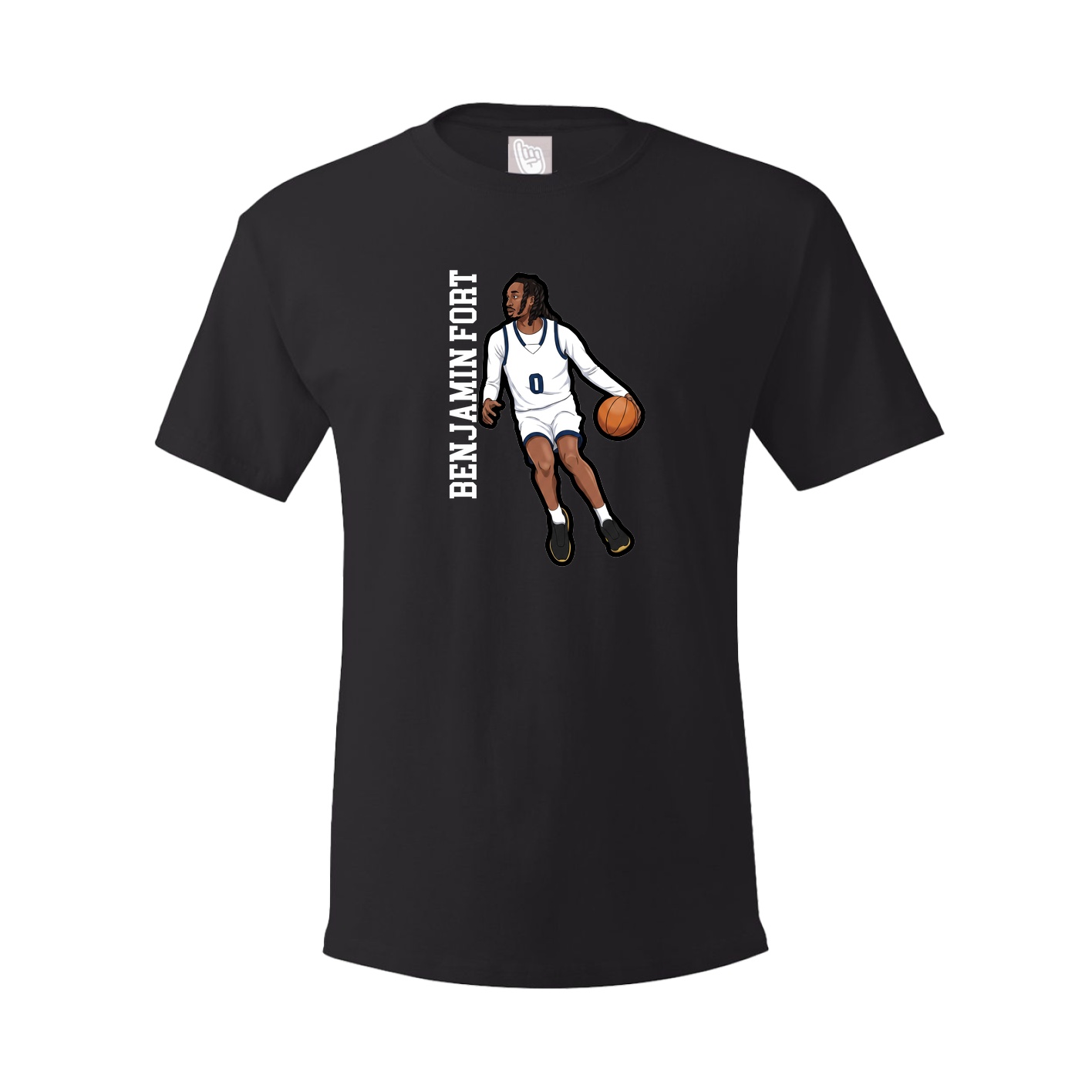 Youth Tee — Name Vertical in Black