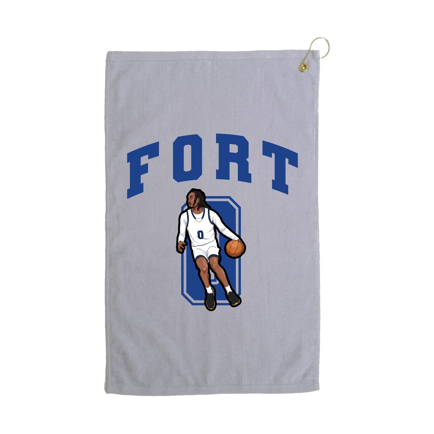 Golf Towel — Number in Grey