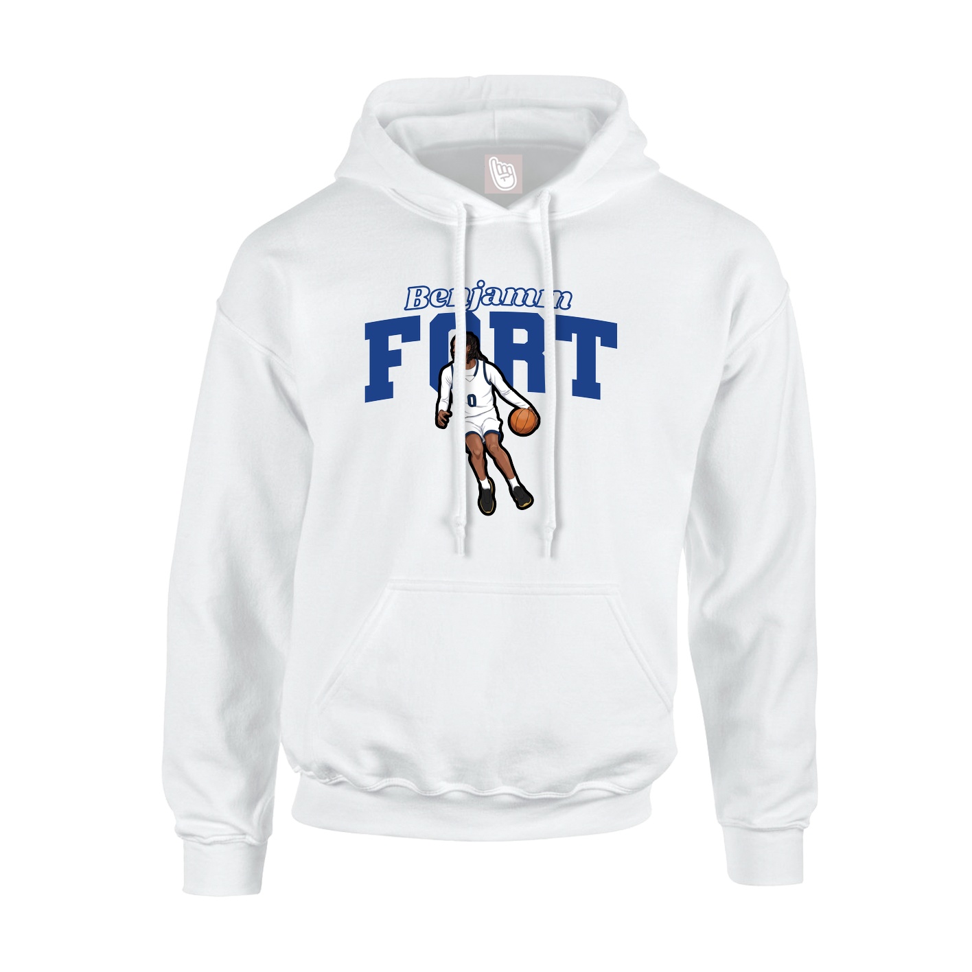 Hoodie — Name Arch in White
