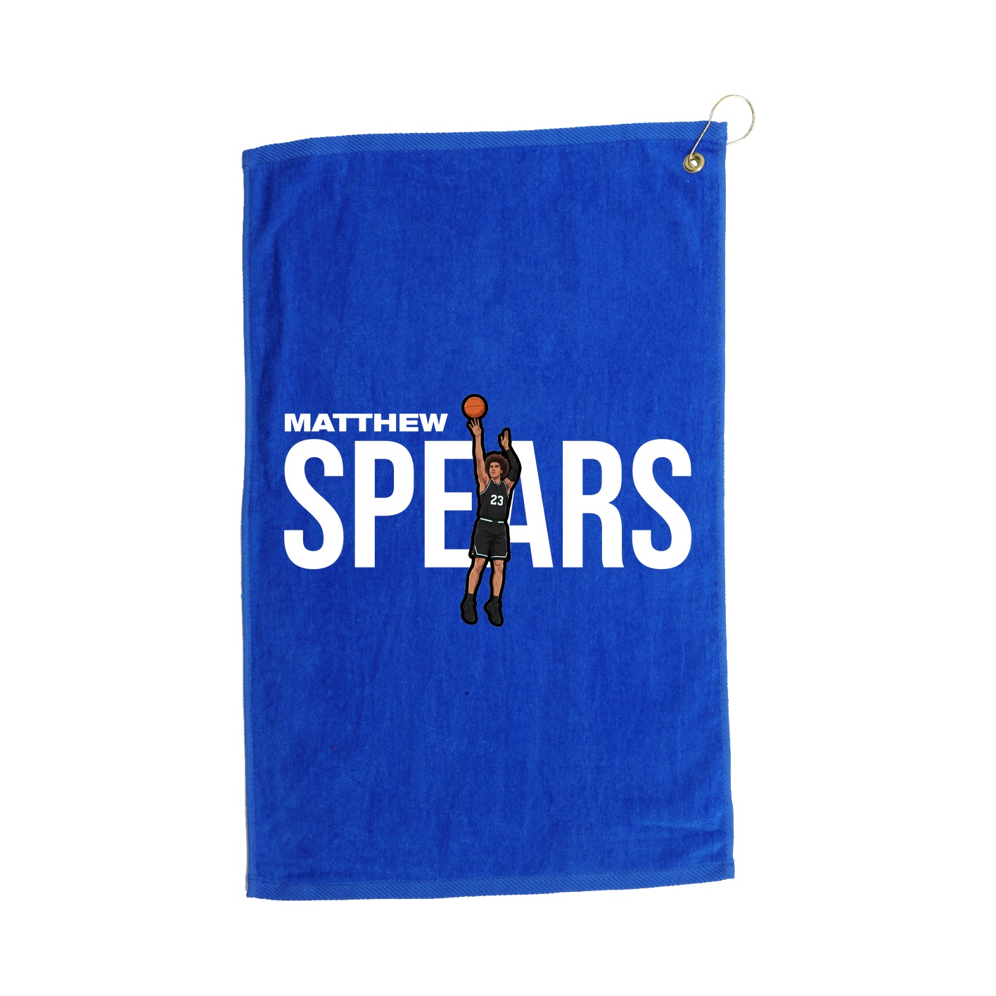 Golf Towel — Player Name in Royal