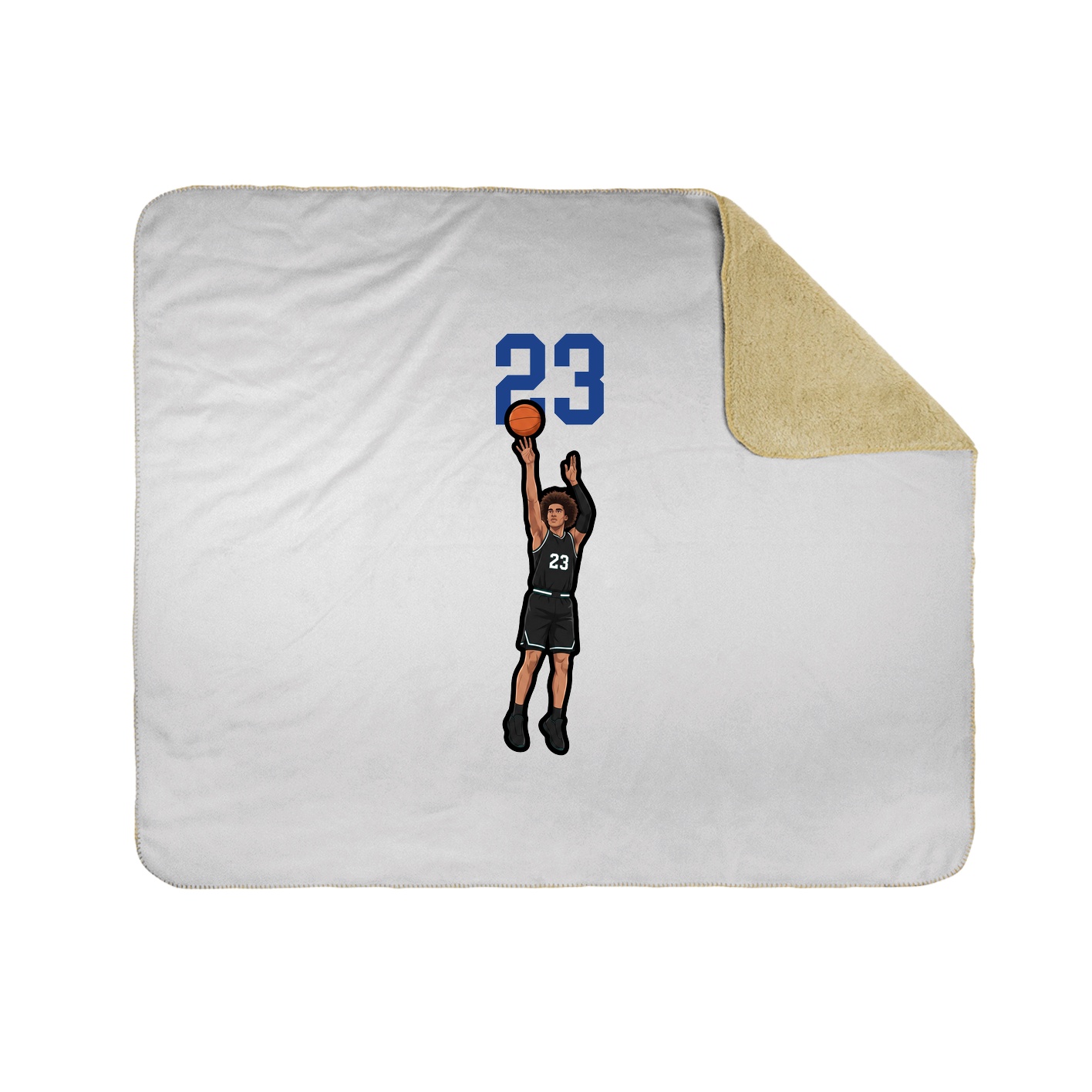 Throw Blanket — Number Top in White