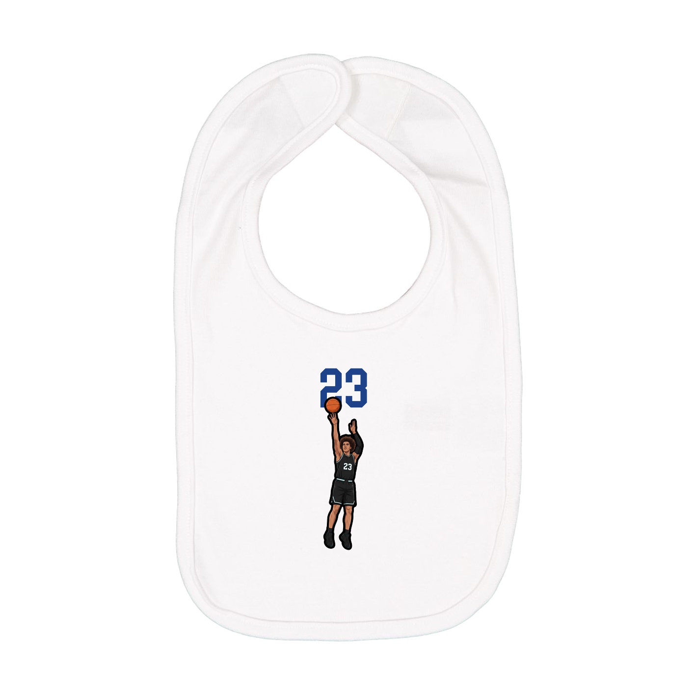 Infant Bib — Number Top in White