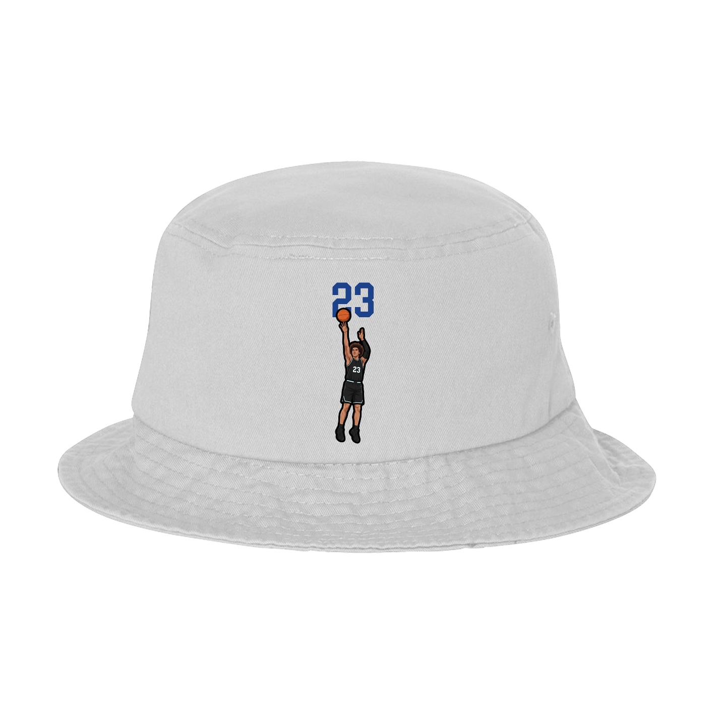 Bucket Cap — Number Top in White