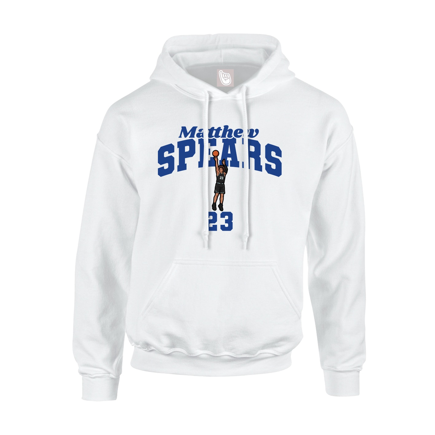 Youth Hoodie — Signature Arch in White