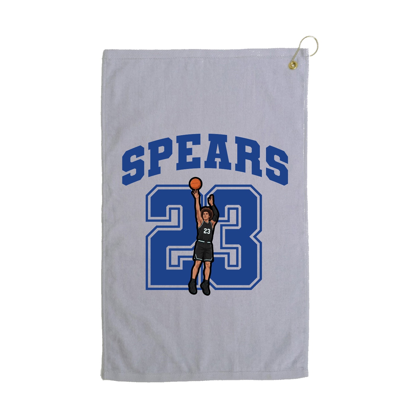 Golf Towel — Number in Grey