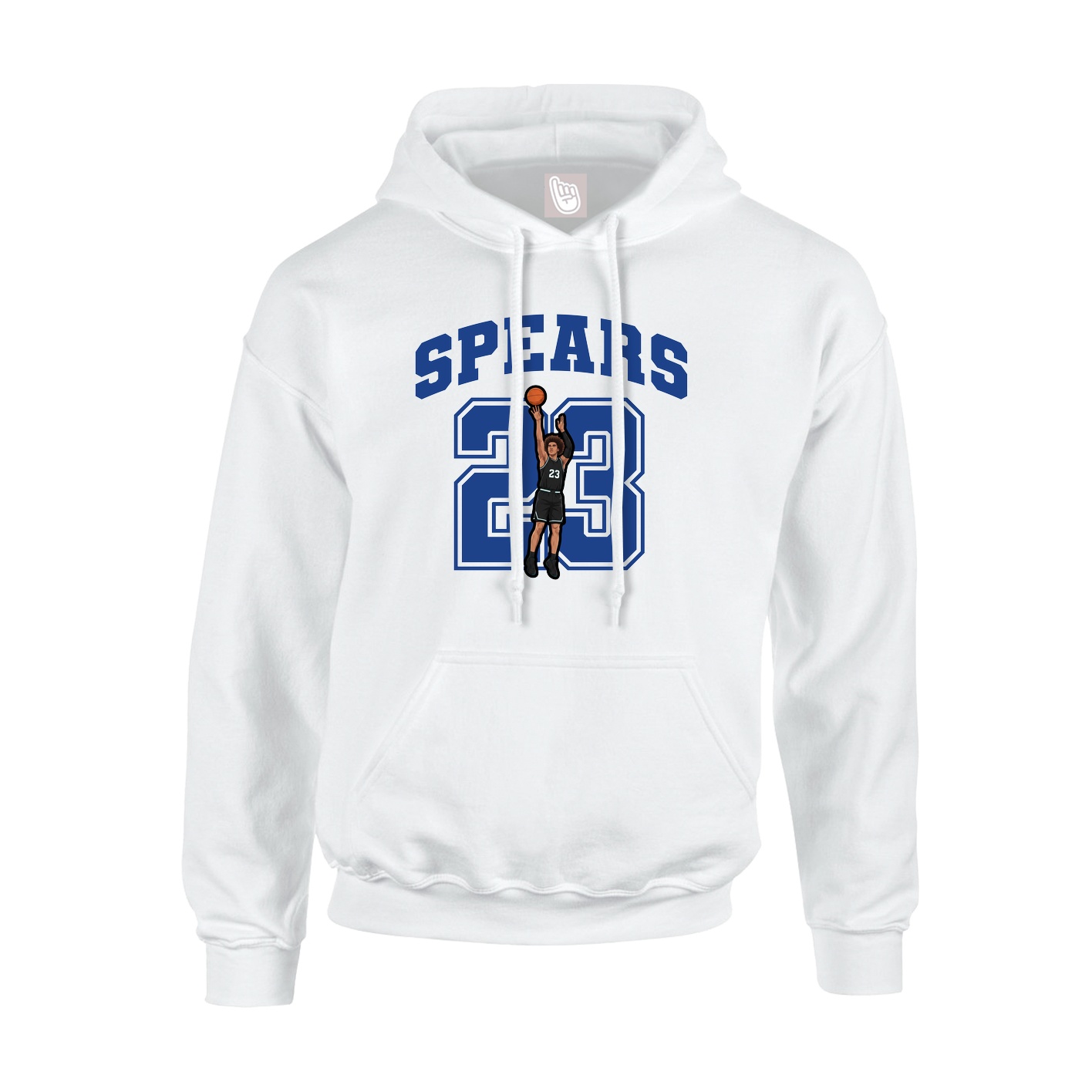 Hoodie — Number in White