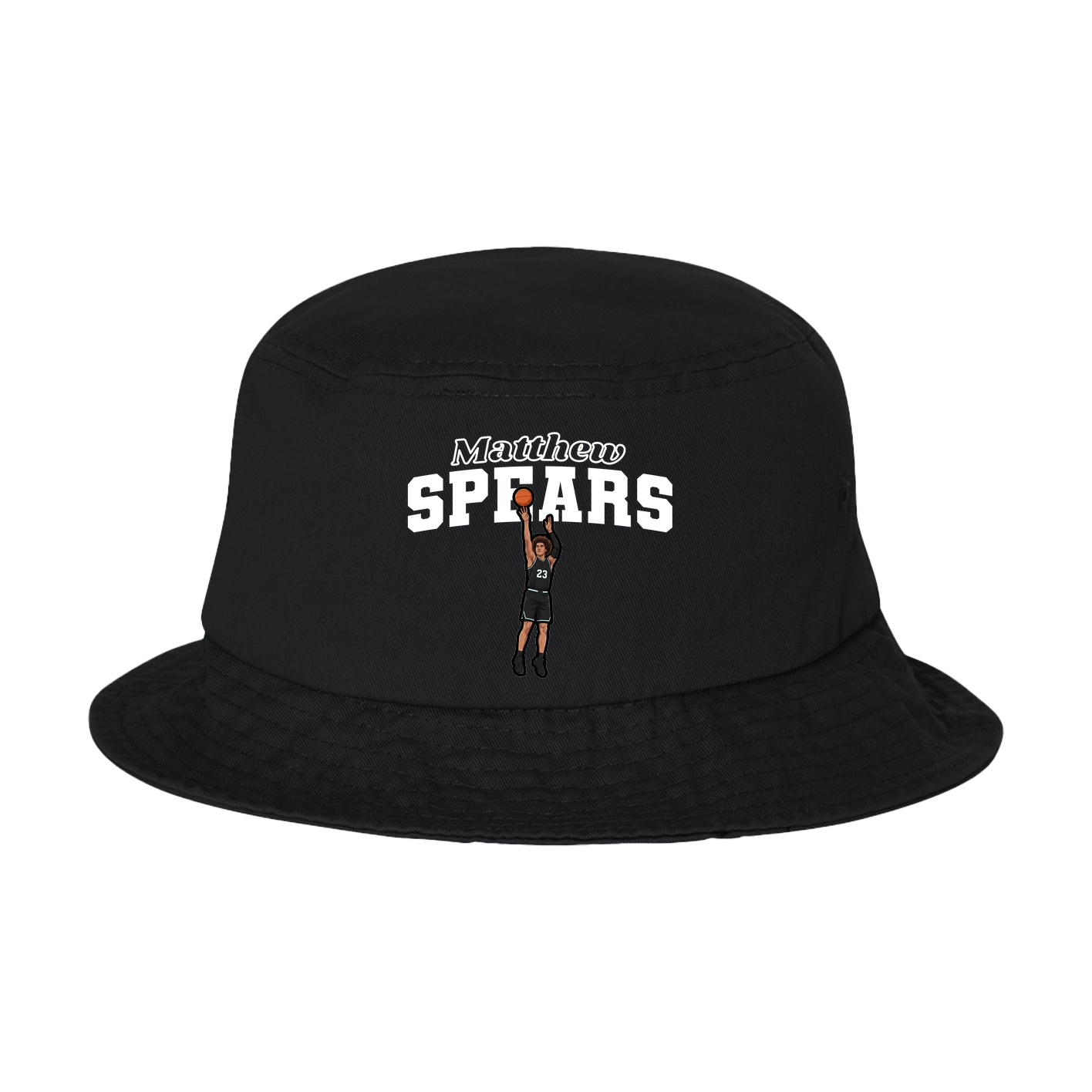 Bucket Cap — Name Arch in Black