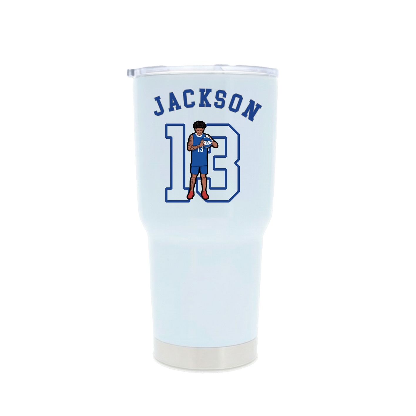 30oz Stainless Steel Tumbler — Shirsey Arch in White