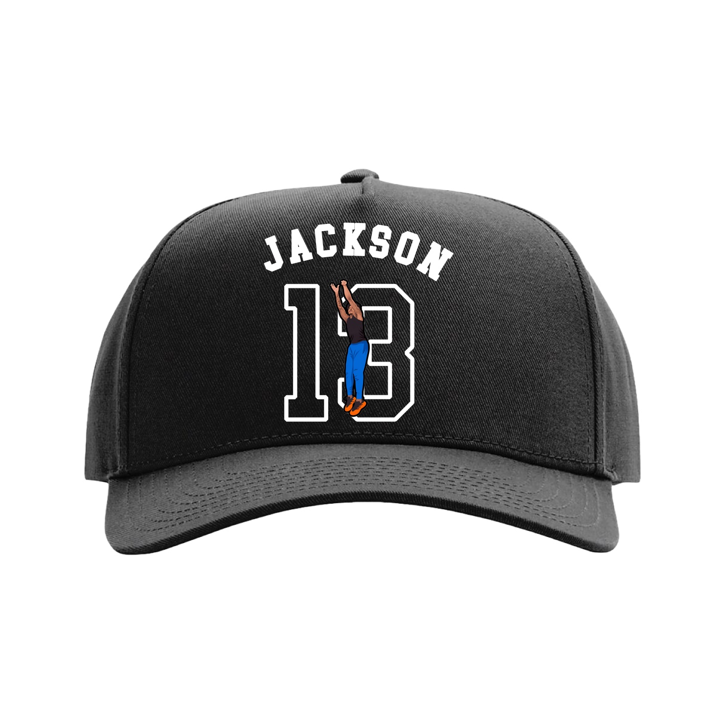 Full Fabric Five-Panel Champ Cap — Shirsey Arch in Black