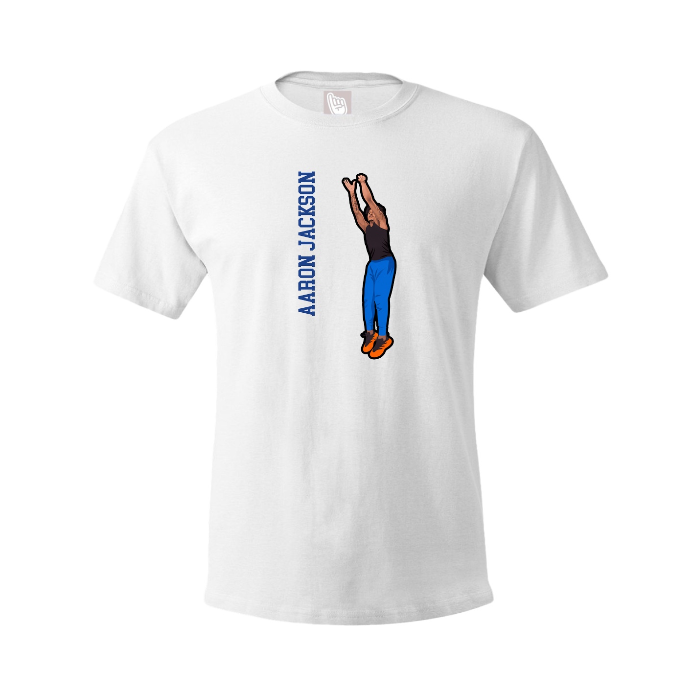 Tee — Name Vertical in White