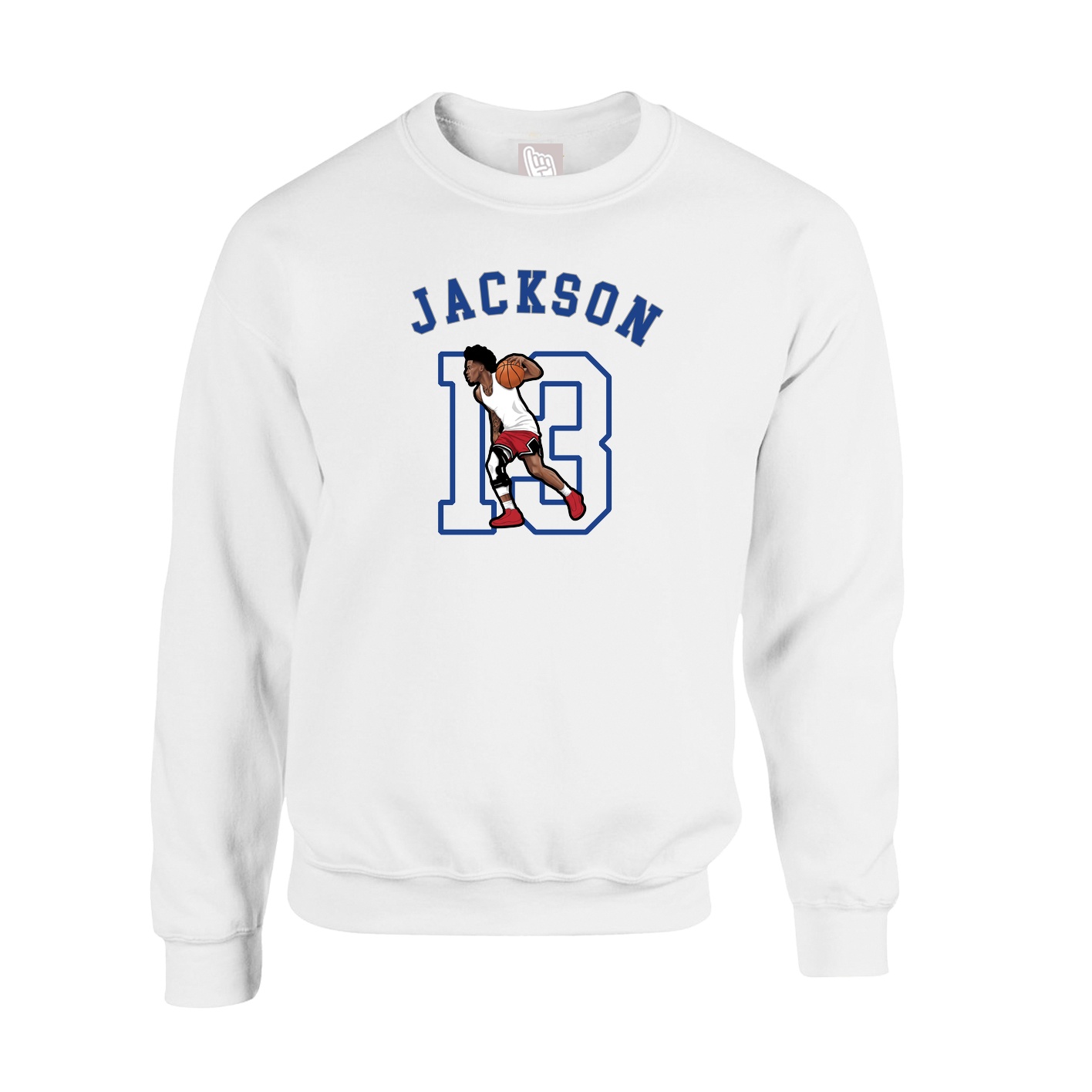 Fleece Crew — Shirsey Arch in White