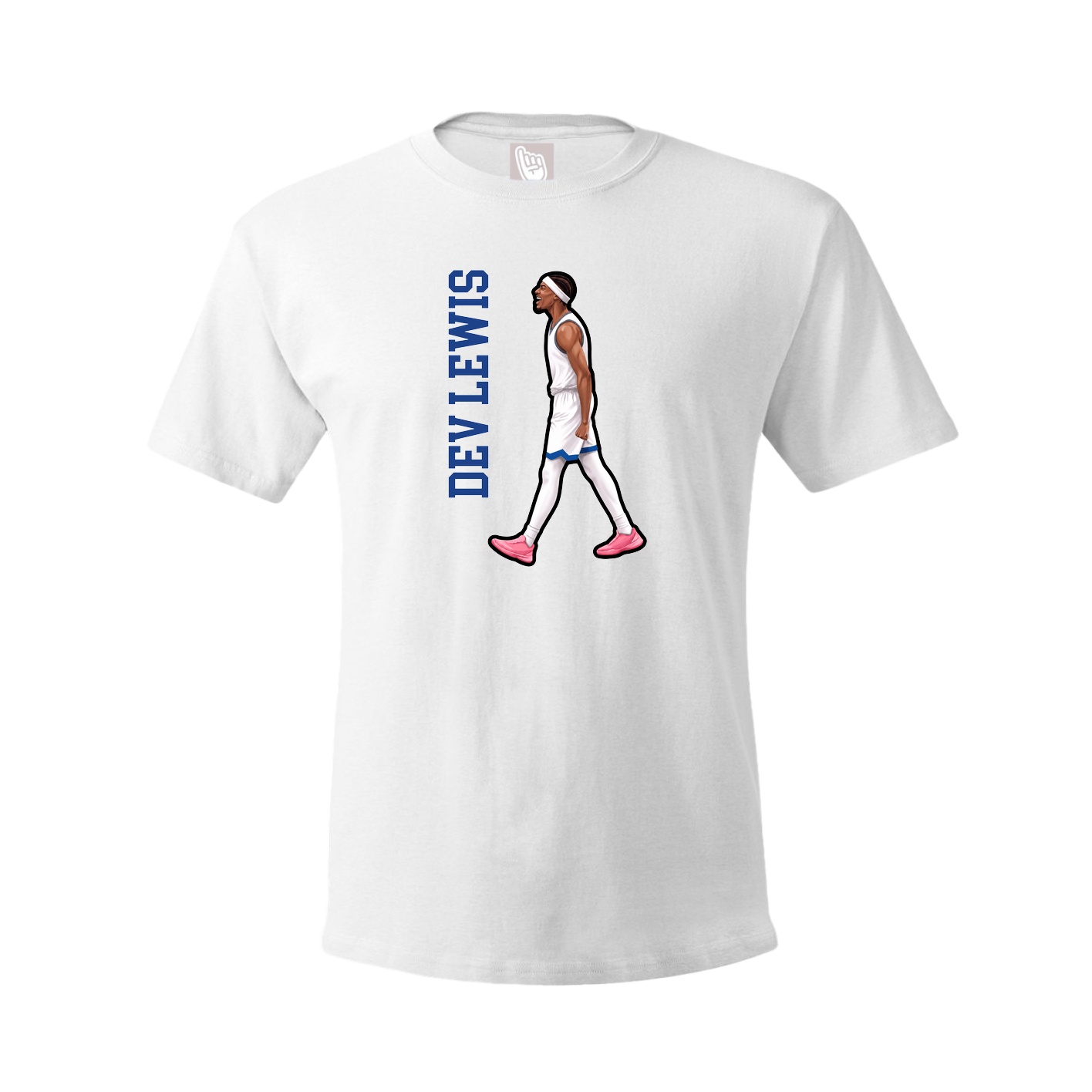 Tee — Name Vertical in White