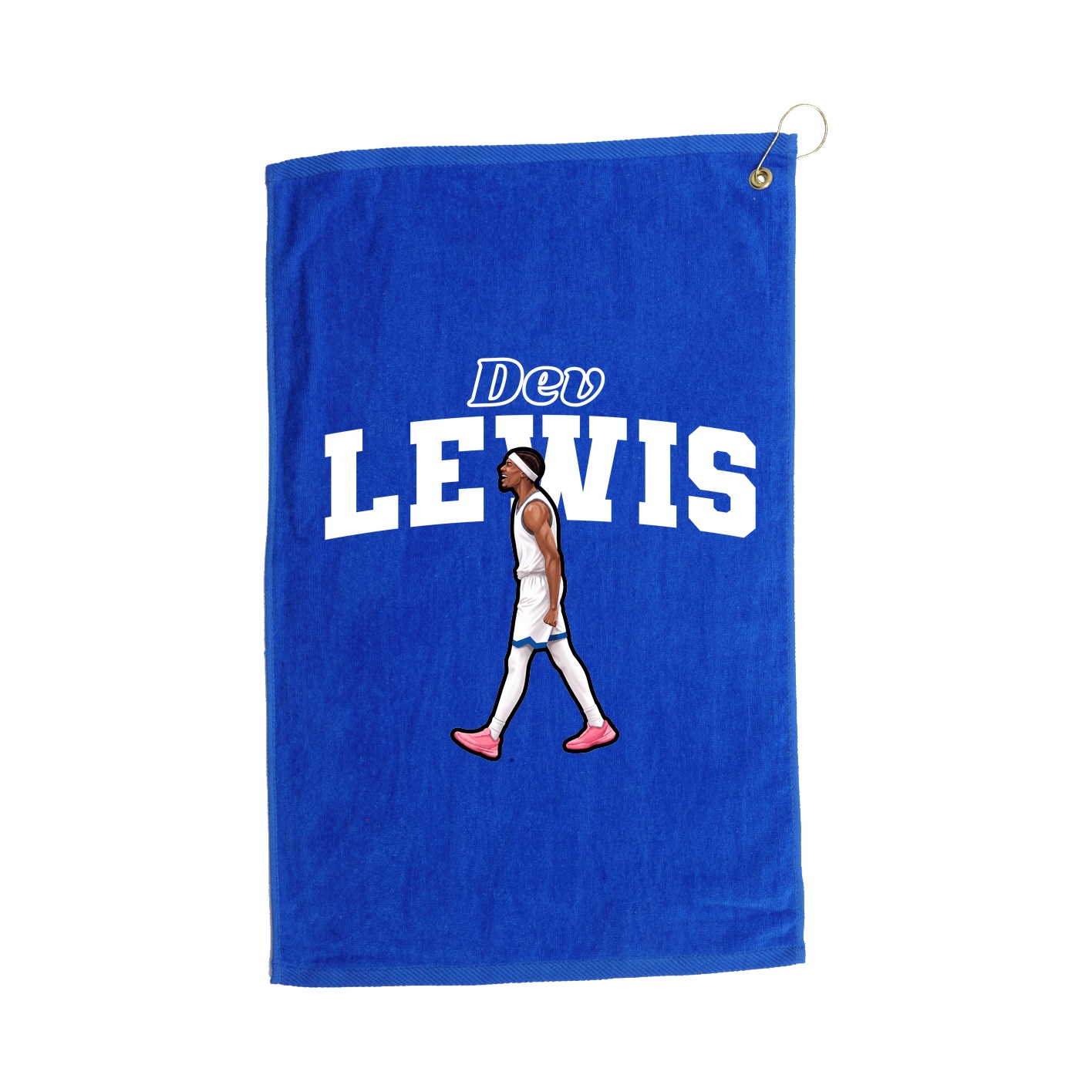 Golf Towel — Name Arch in Royal