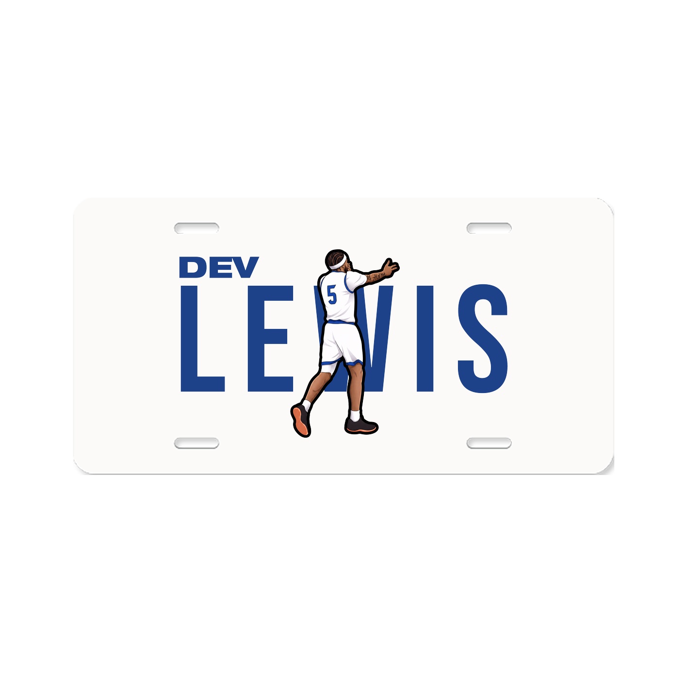 License Plate — Player Name in Classic