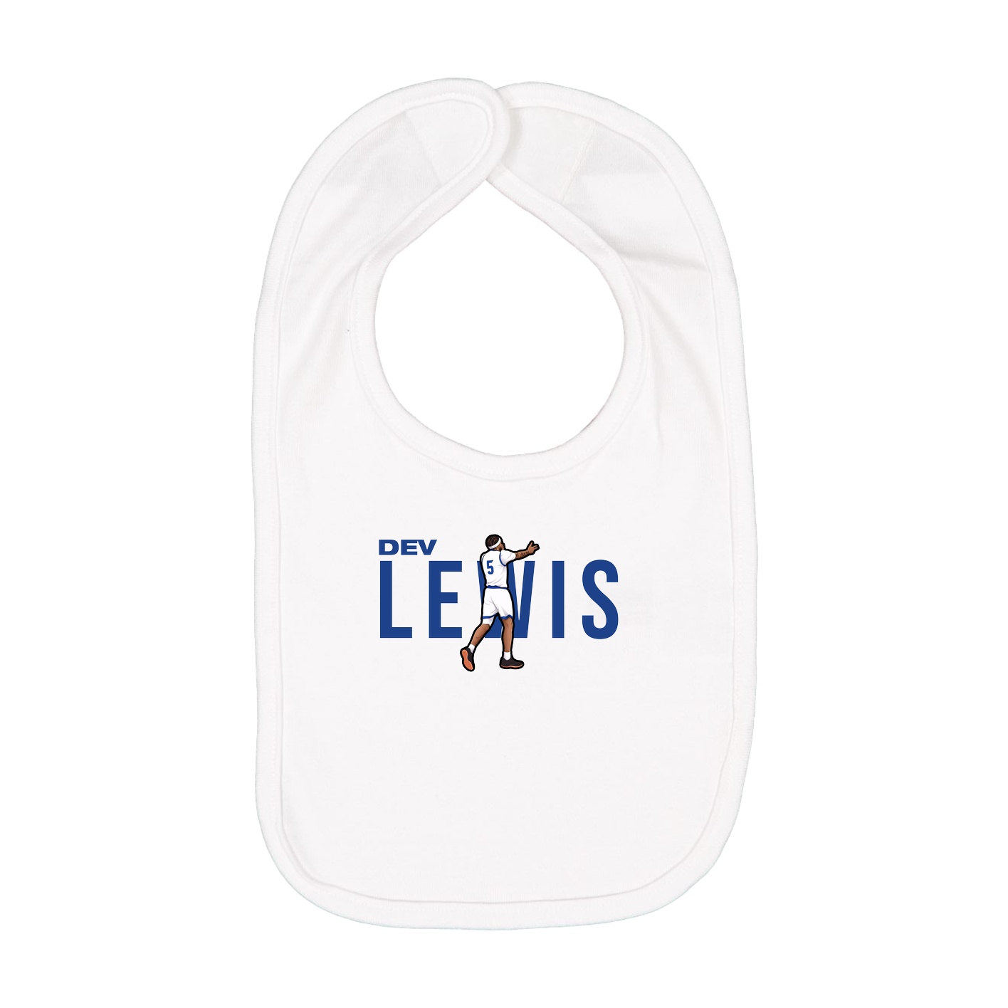 Infant Bib — Player Name in White
