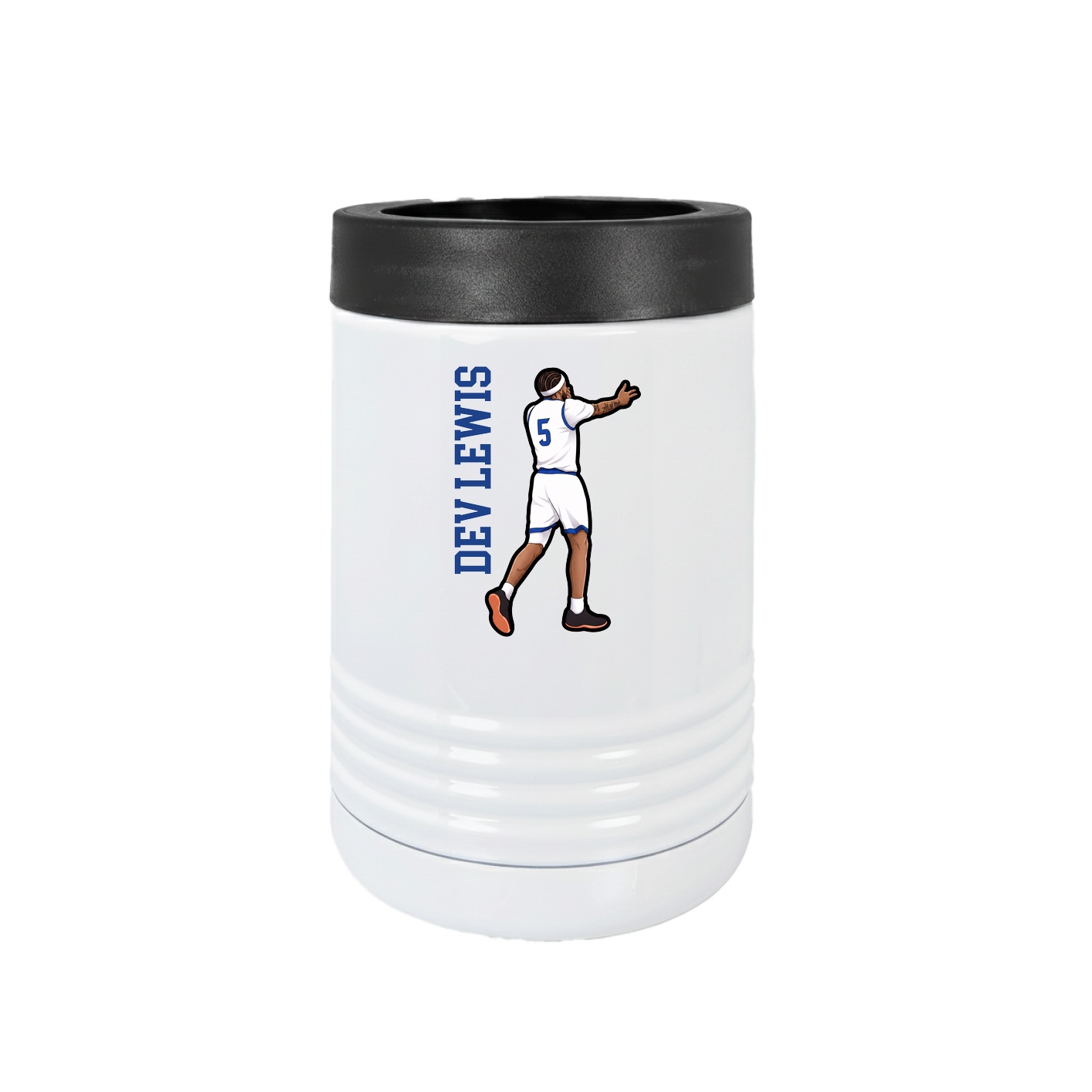 Beverage Holder — Name Vertical in White