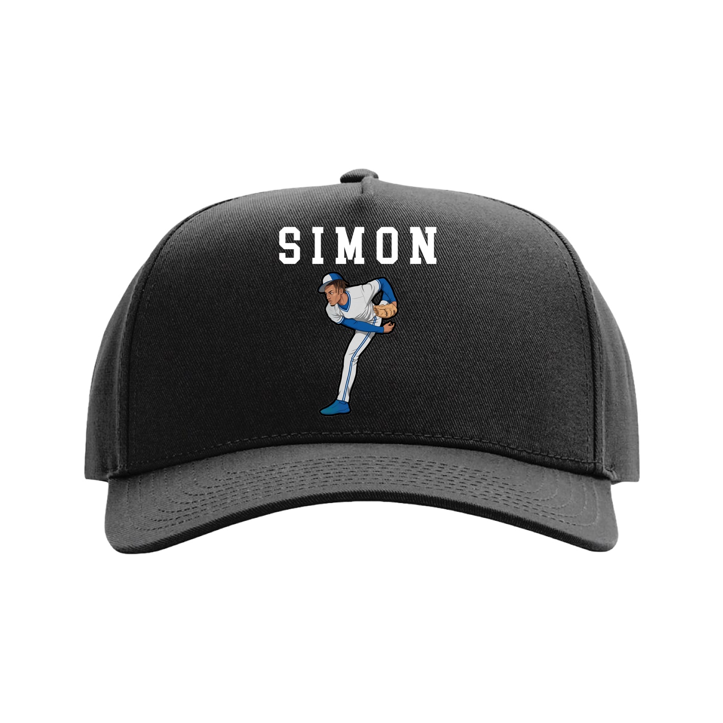 Full Fabric Five-Panel Champ Cap — Shirsey in Black
