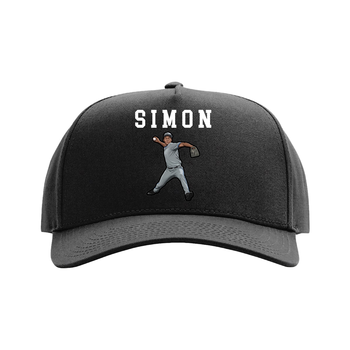 Full Fabric Five-Panel Champ Cap — Shirsey in Black