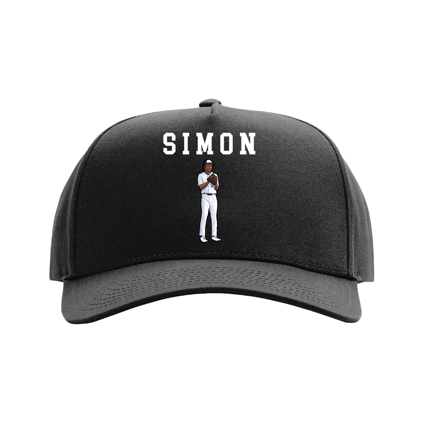 Full Fabric Five-Panel Champ Cap — Shirsey in Black