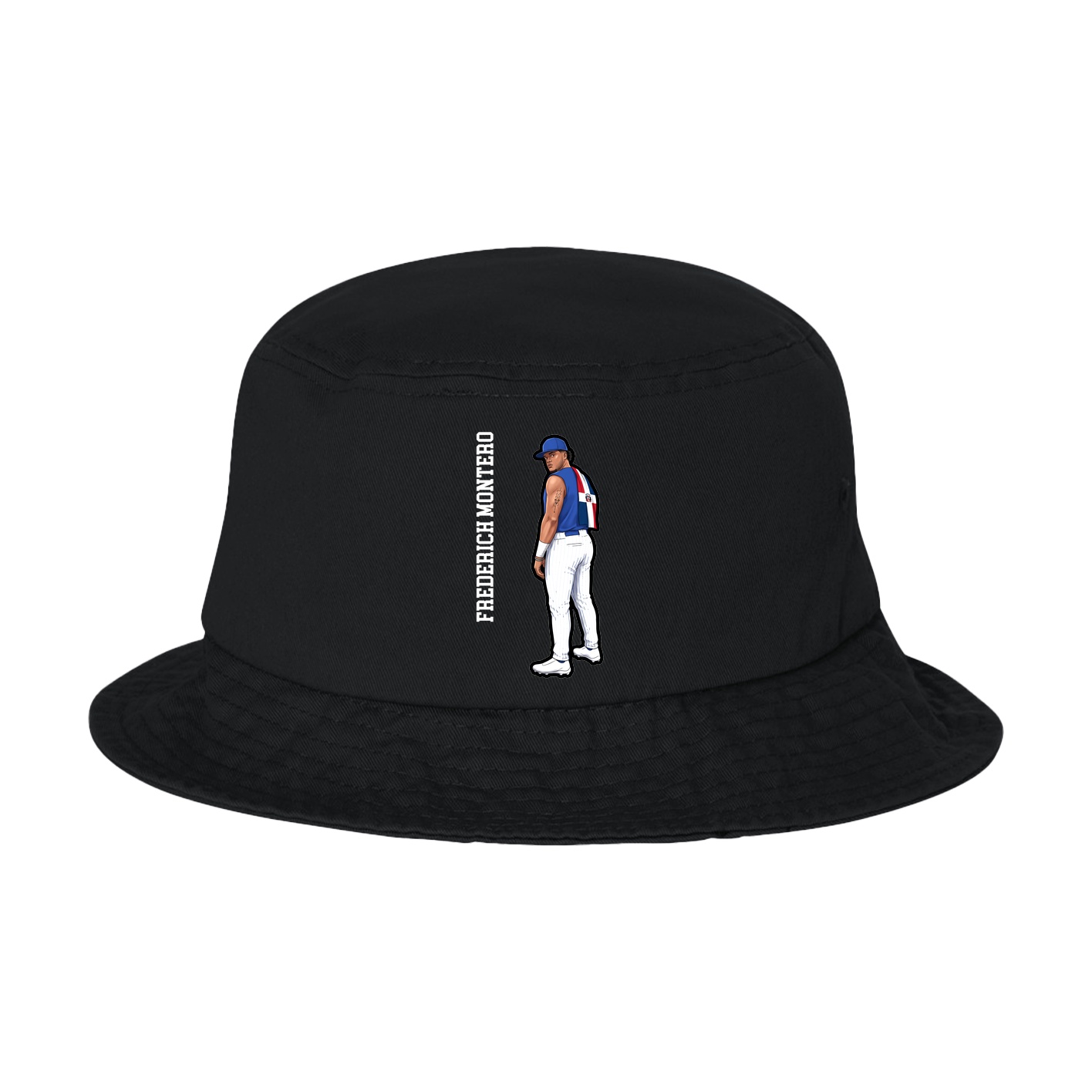 Bucket Cap — Name Vertical in Black