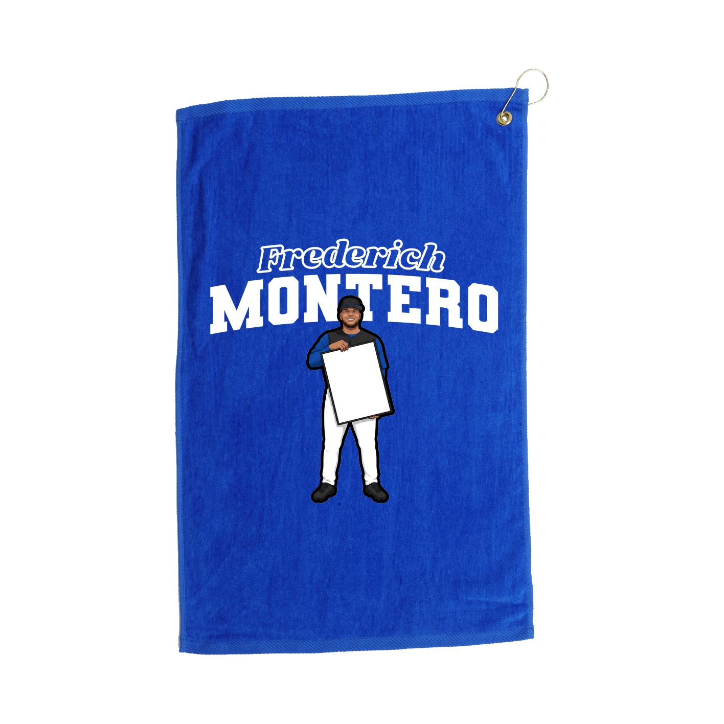 Golf Towel — Name Arch in Royal