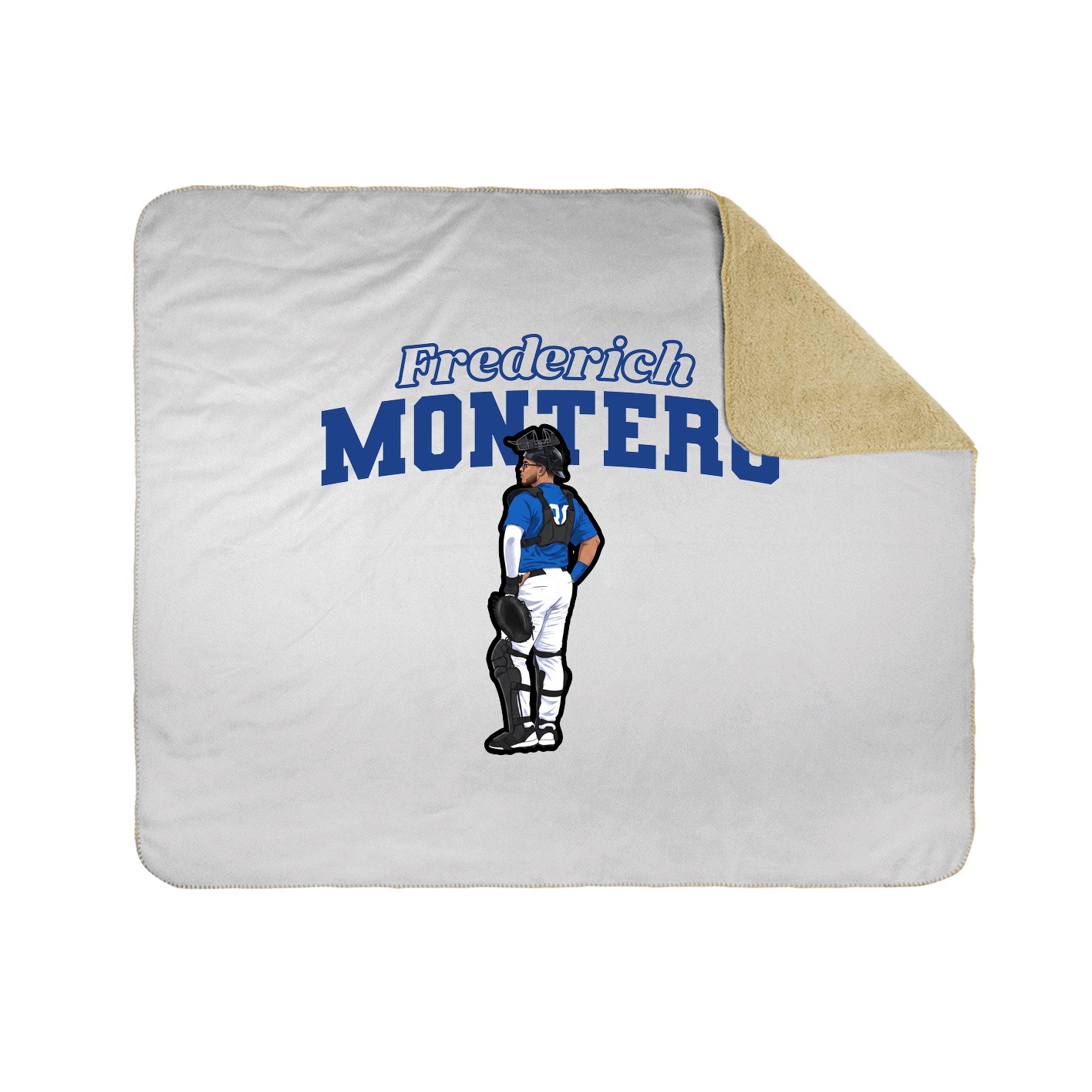 Throw Blanket — Name Arch in White