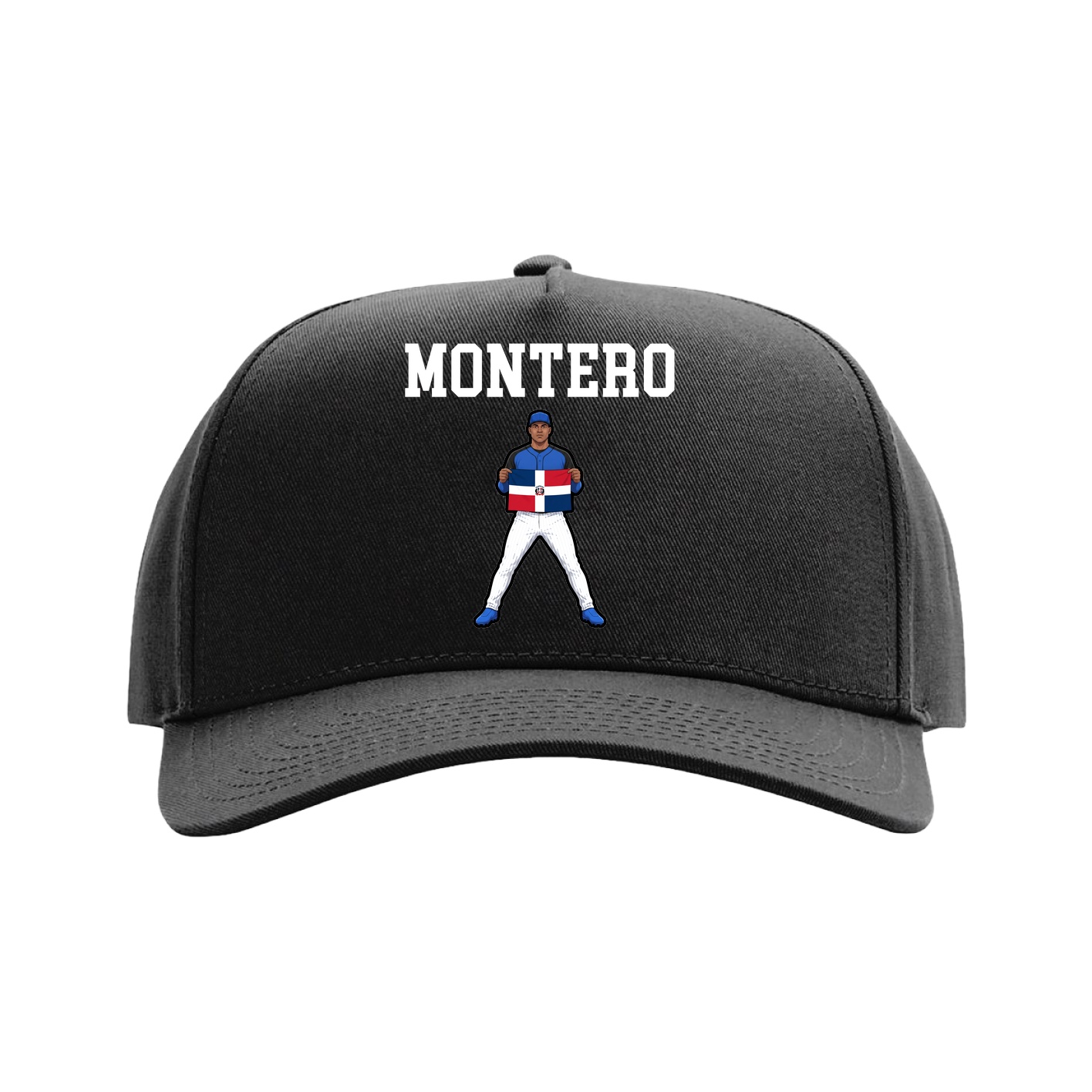 Full Fabric Five-Panel Champ Cap — Shirsey in Black