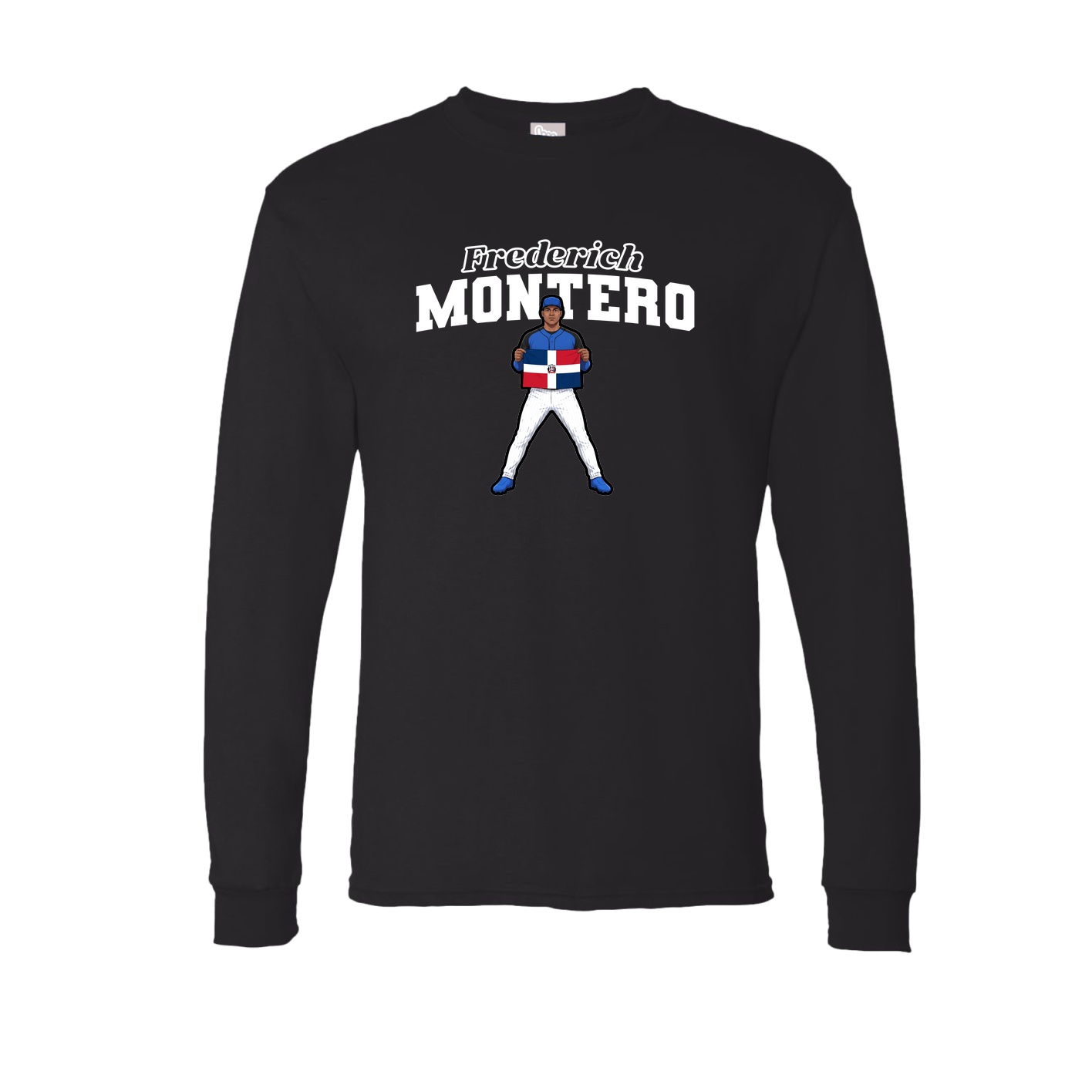 Long Sleeve Tee — Name Arch in Black