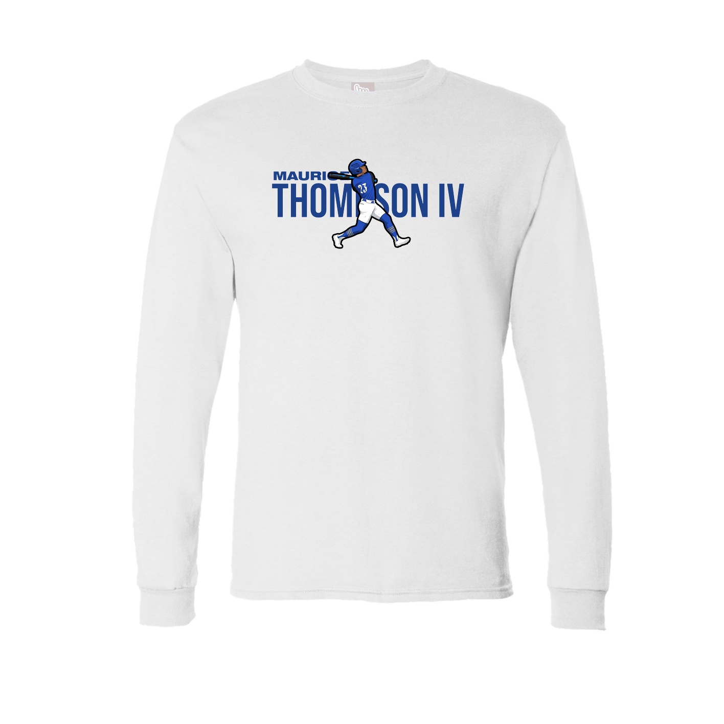 Long Sleeve Tee — Player Name in White